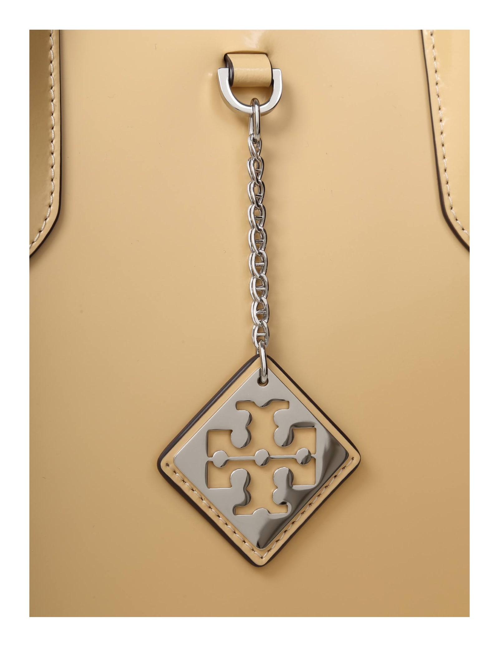 Shop Tory Burch Swing Bag In Almond Brushed Leather
