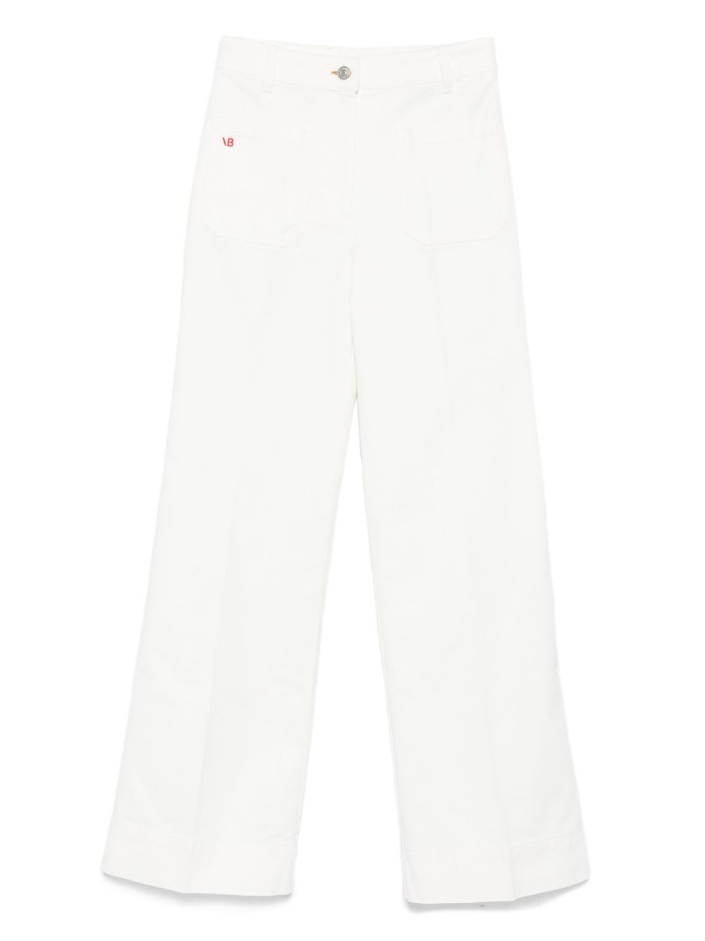 Victoria Beckham Straight-leg Jeans In Organic Cotton In White