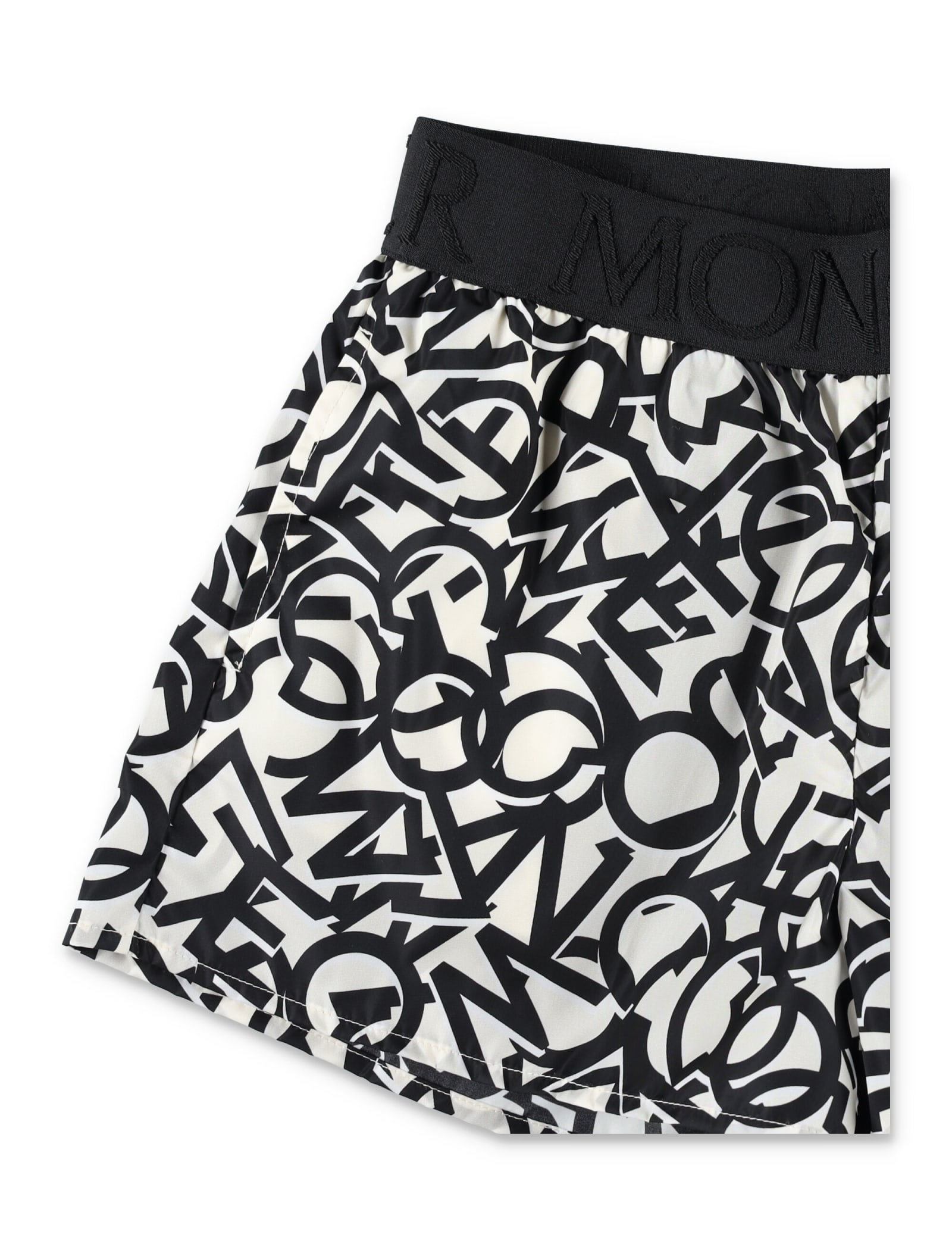 Shop Moncler Logo Shorts In Black