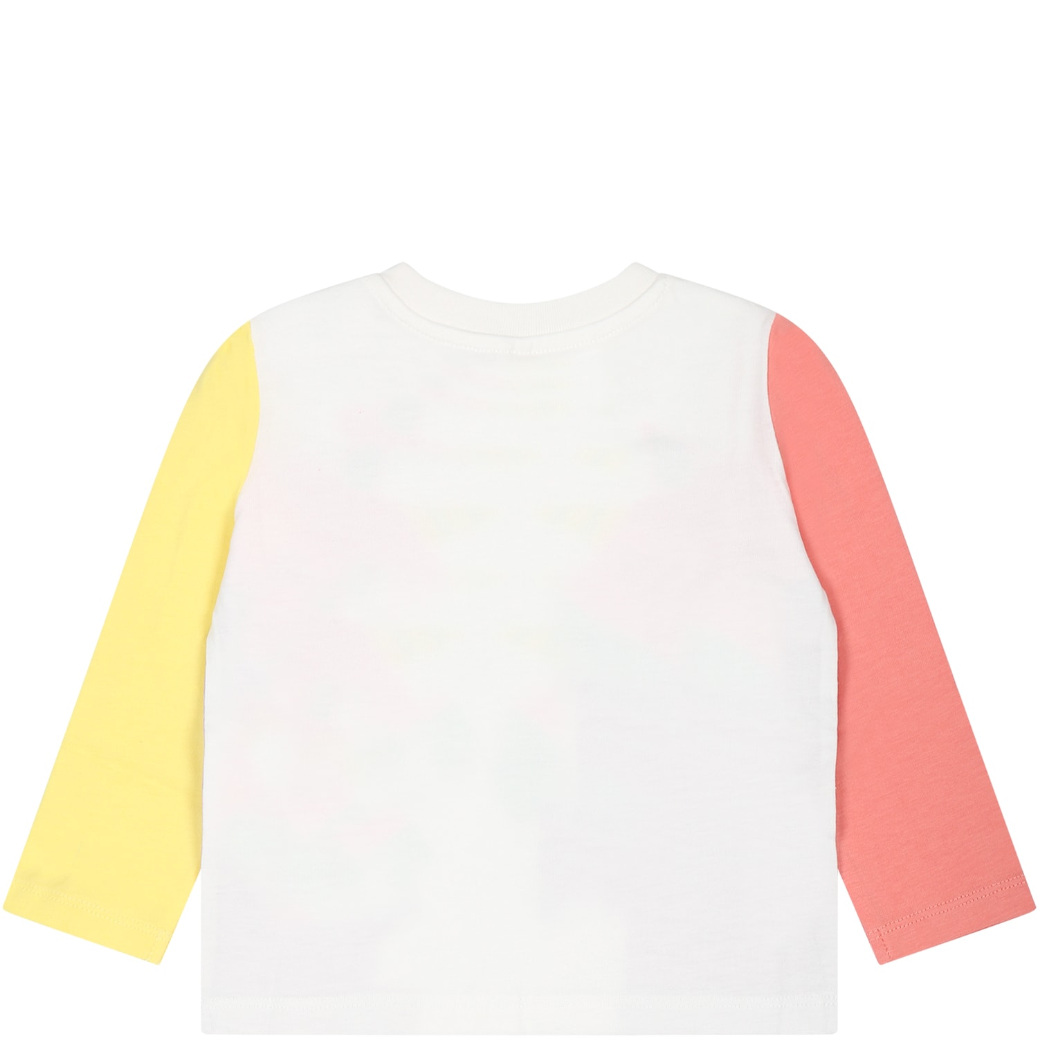 Shop Stella Mccartney White T-shirt For Baby Girl With Unicorns In Multicolor