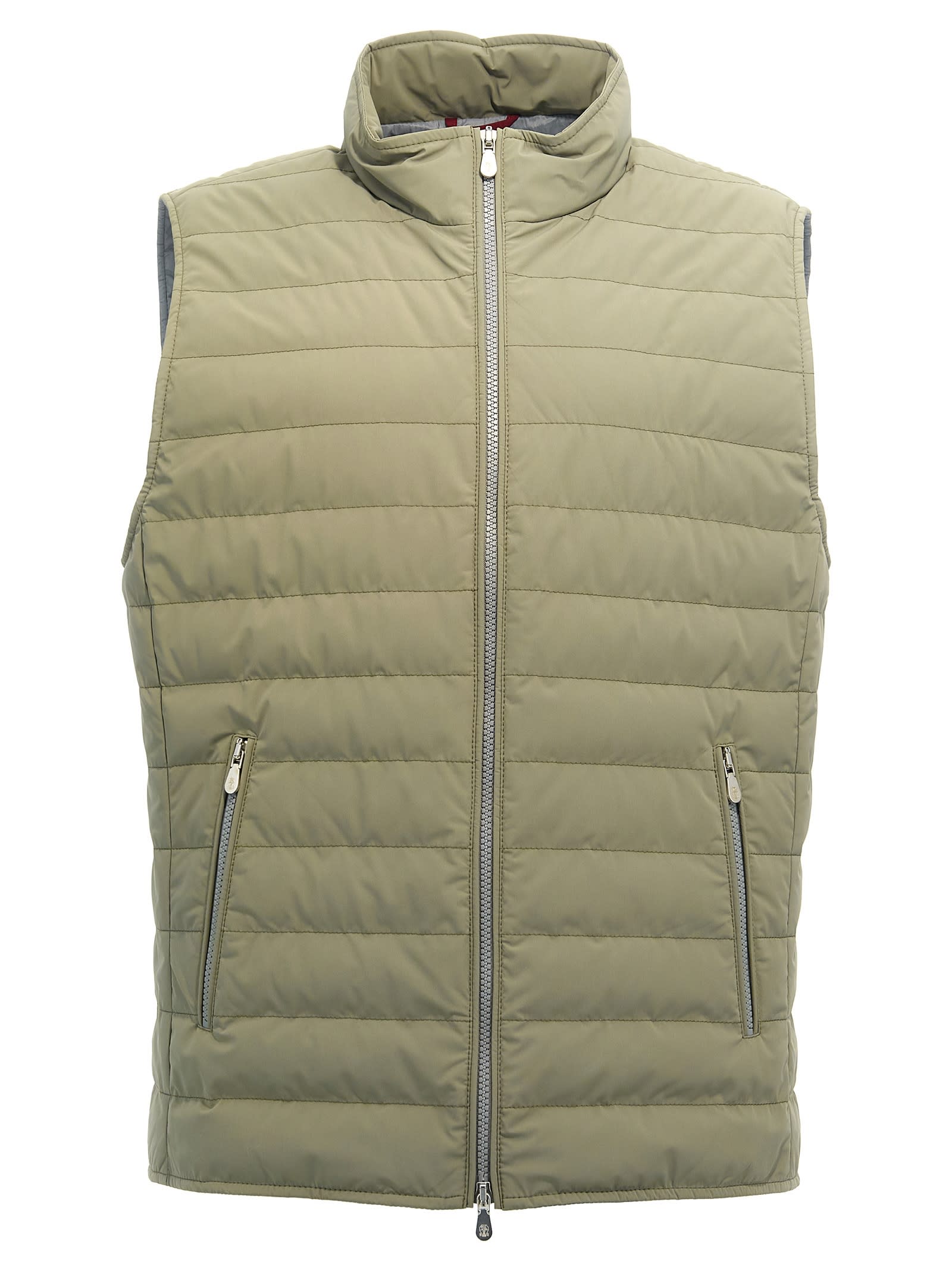 Shop Brunello Cucinelli Padded Vest In Green