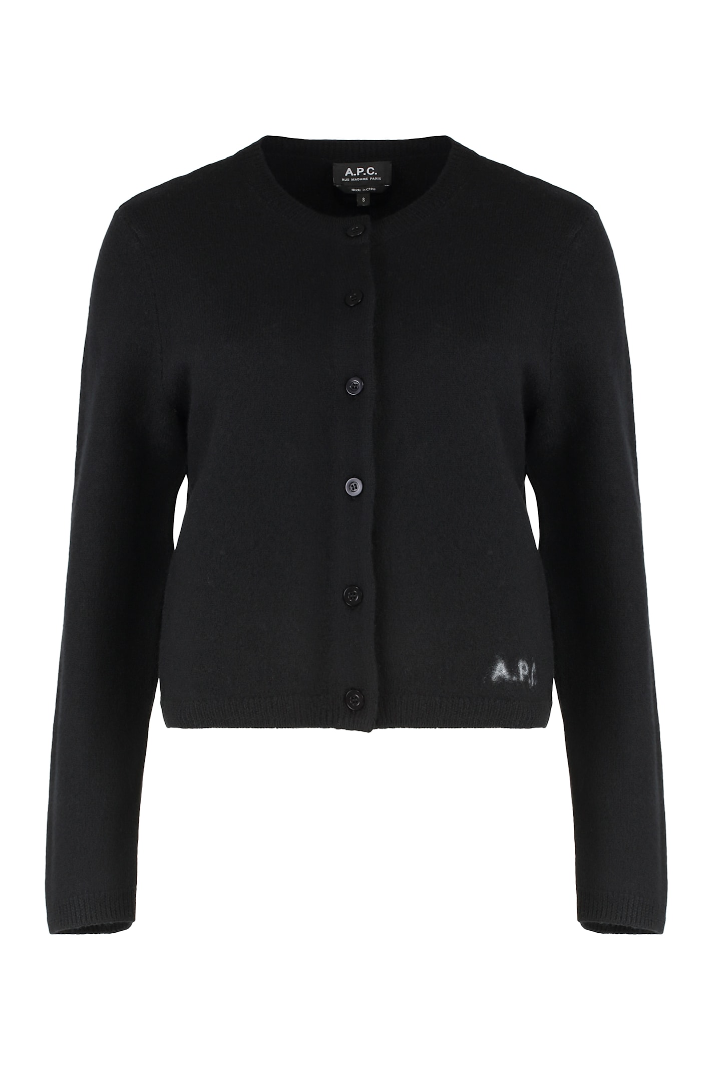 A. P.C. Mila Virgin Wool Cardigan