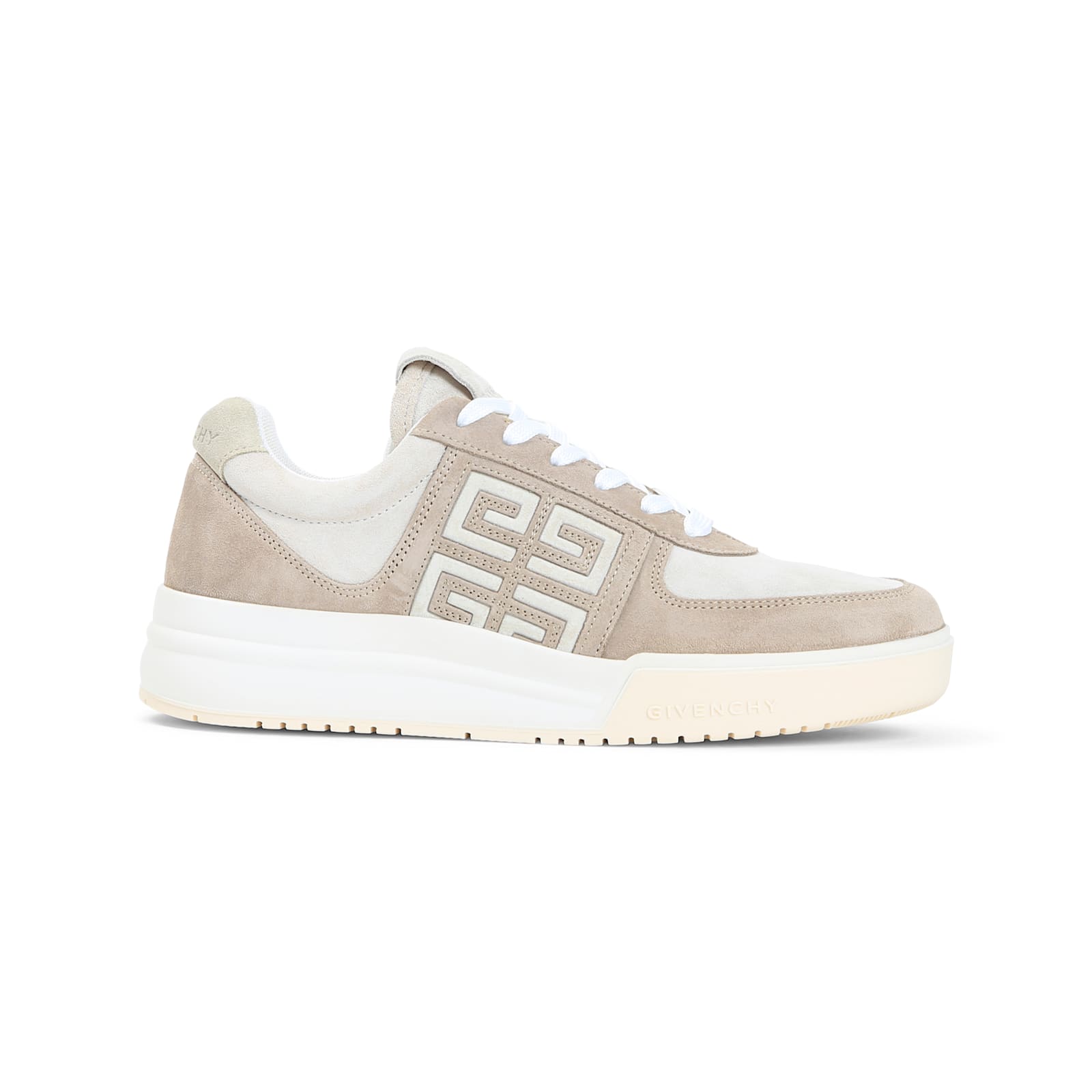 Shop Givenchy 4g Sneakers In Beige White