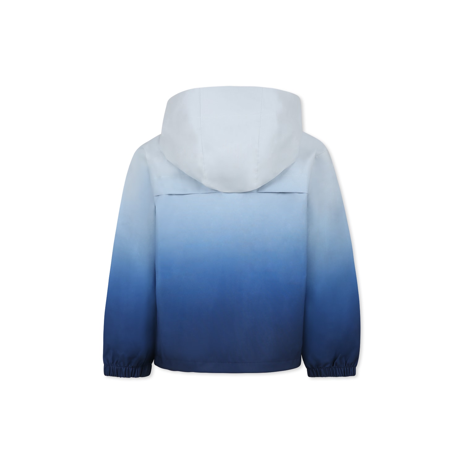 Molo Light Blue Windbreaker Jacket For Boy With Logo In Light Blue