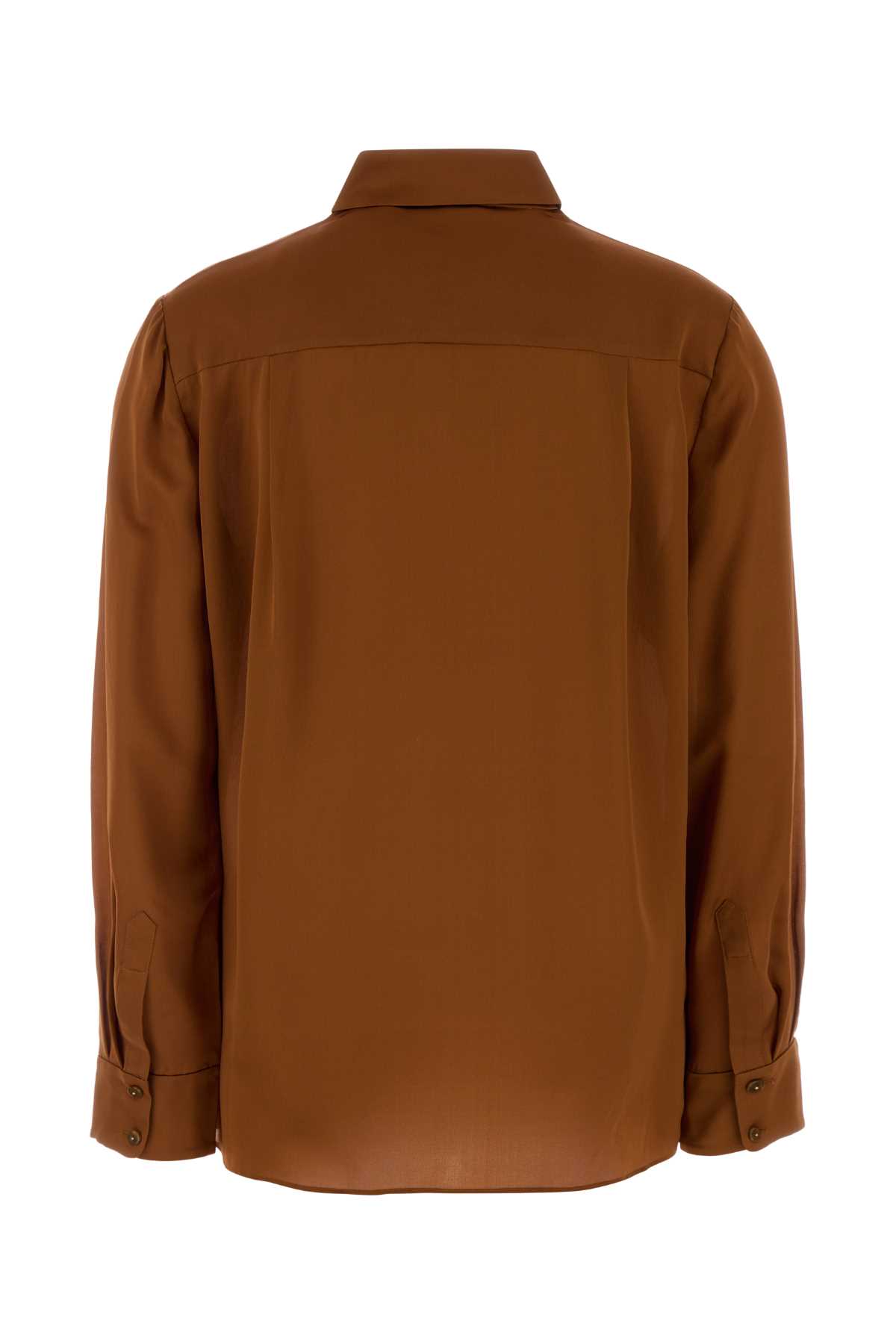 Zimmermann Caramel Satin Hypnotic Shirt In Brown