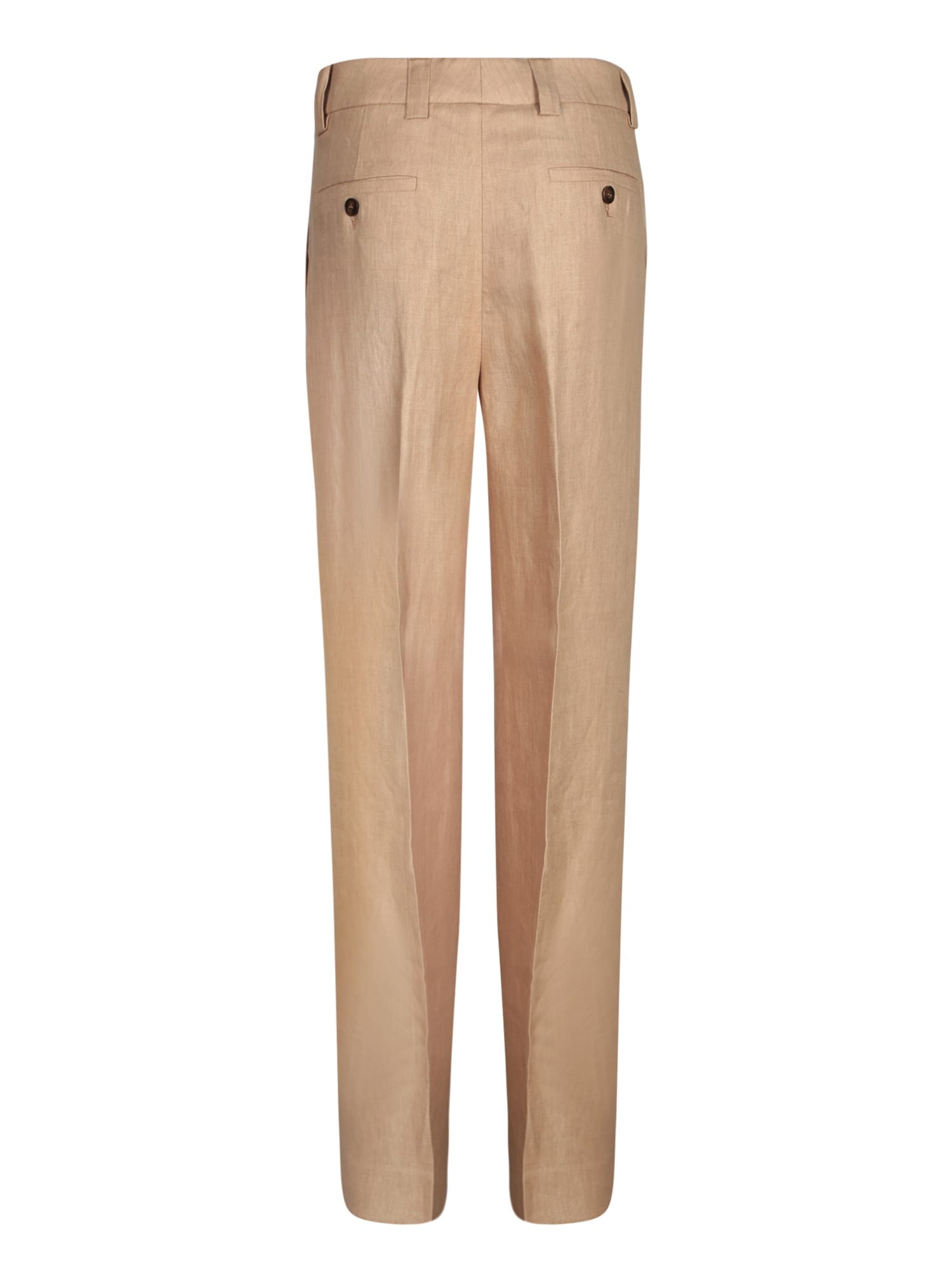 Incotex Tailored Beige Trousers With High Waist In Beige