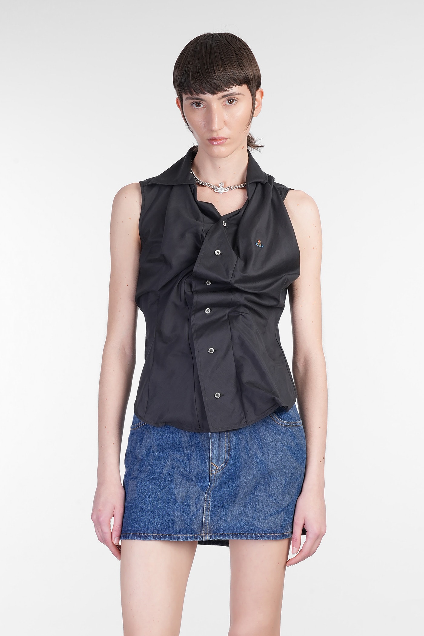 Vivienne Westwood Women Short Sleeves Drunken Shirt