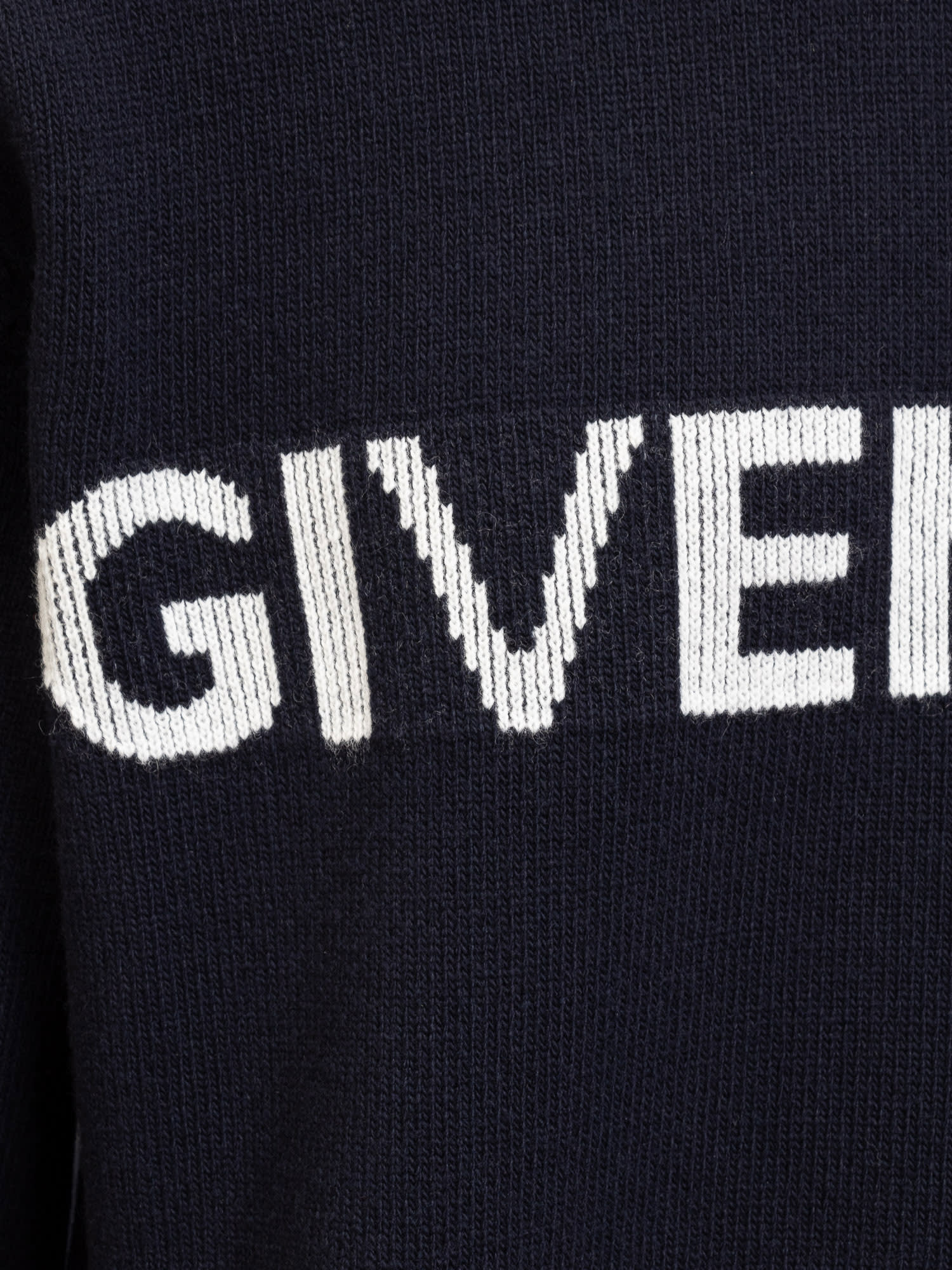 Shop Givenchy Straight Sweater In Navy Red