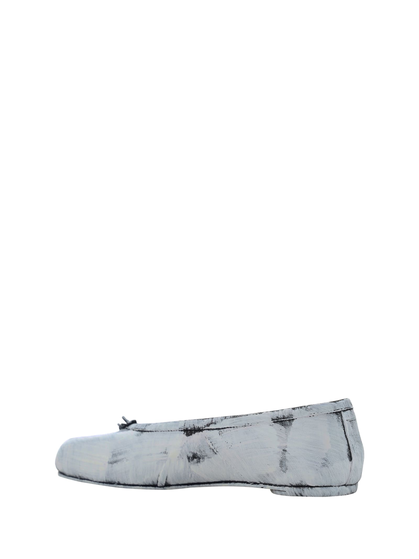 Shop Maison Margiela Tabi Ballerinas In Black/white