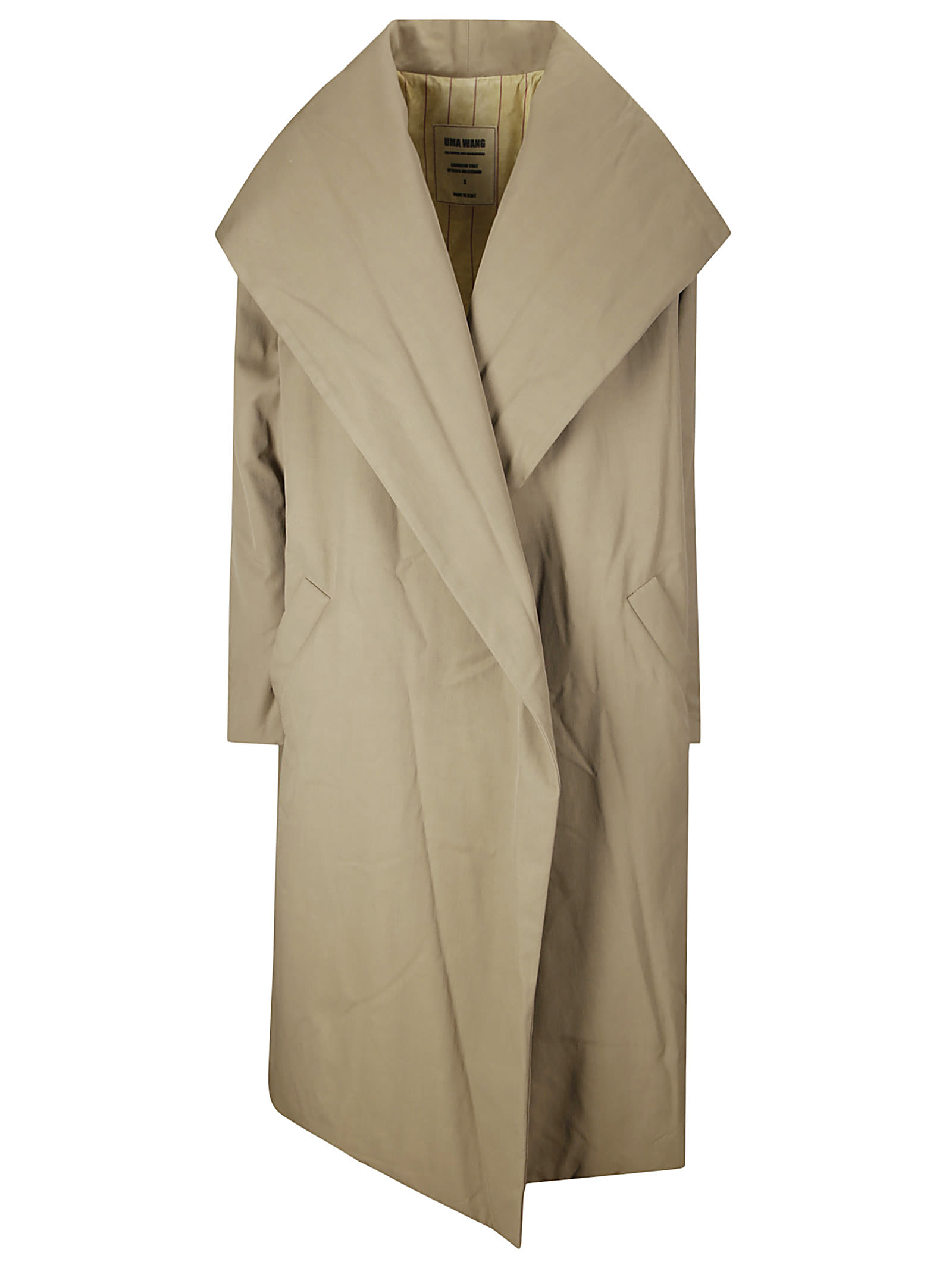 Shop Uma Wang Cardigan Coat In Tan