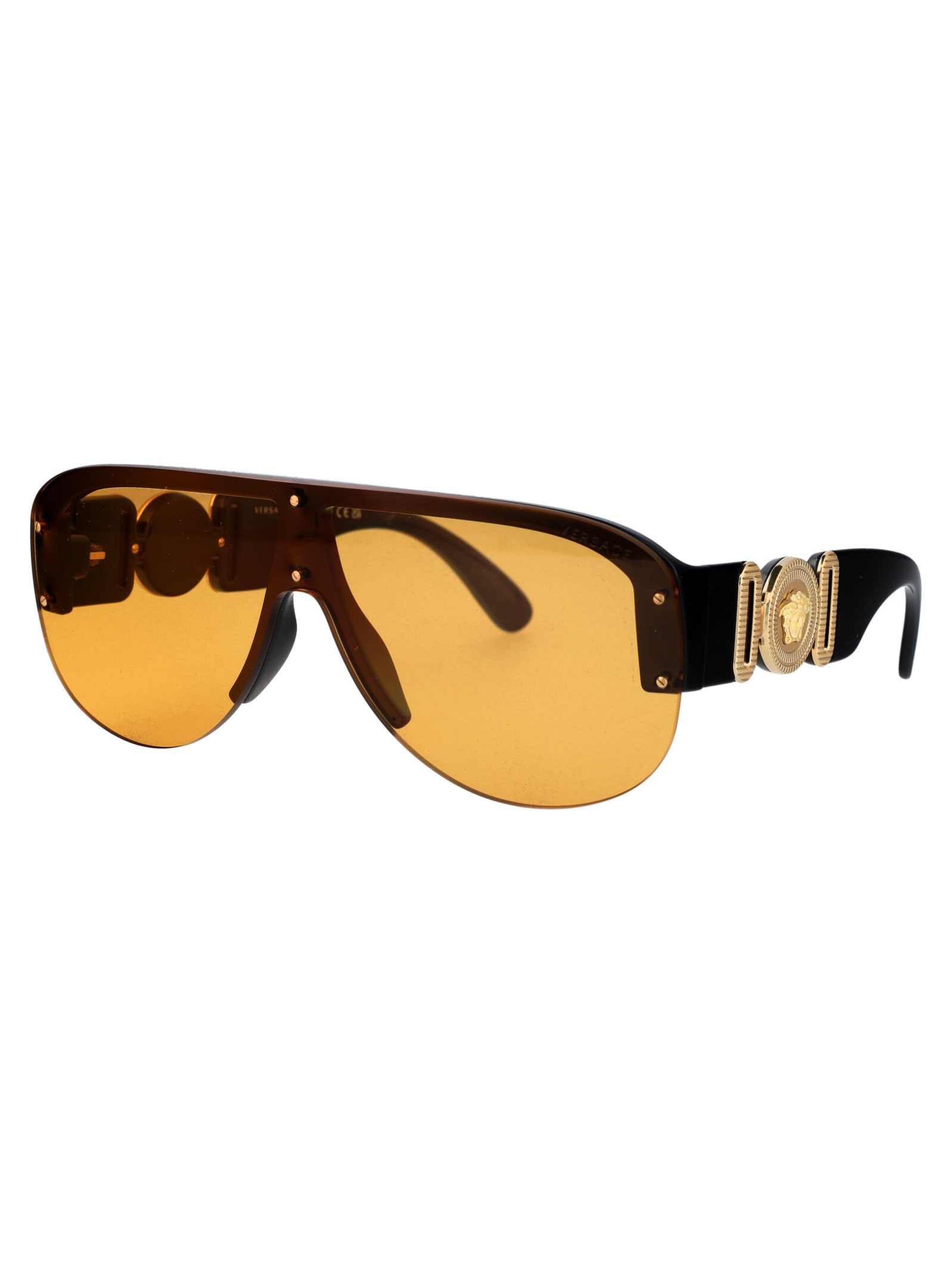 Shop Versace 0ve4391 Sunglasses In Gb1/7 Black