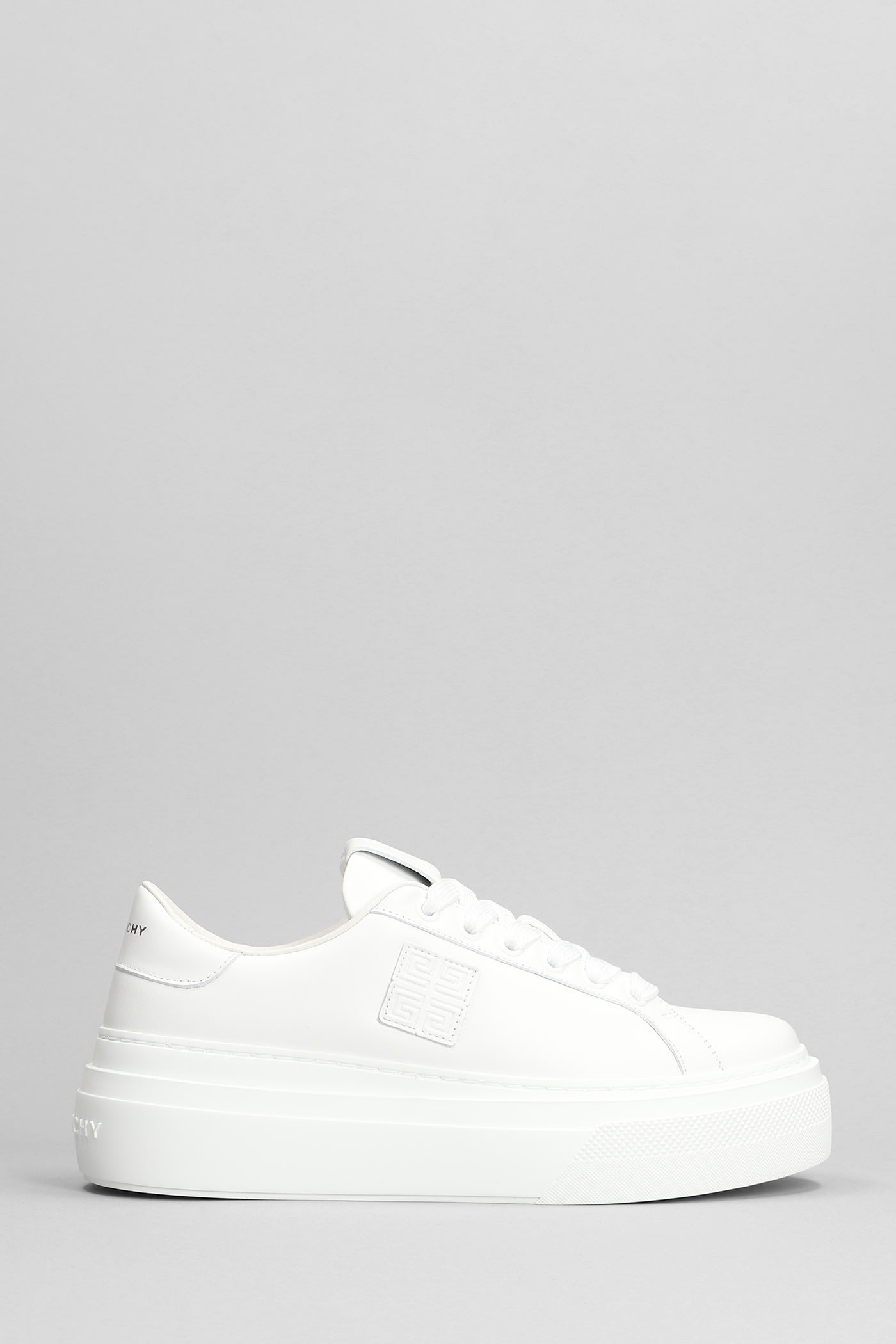 Givenchy City Platform Sneakers In White Leather