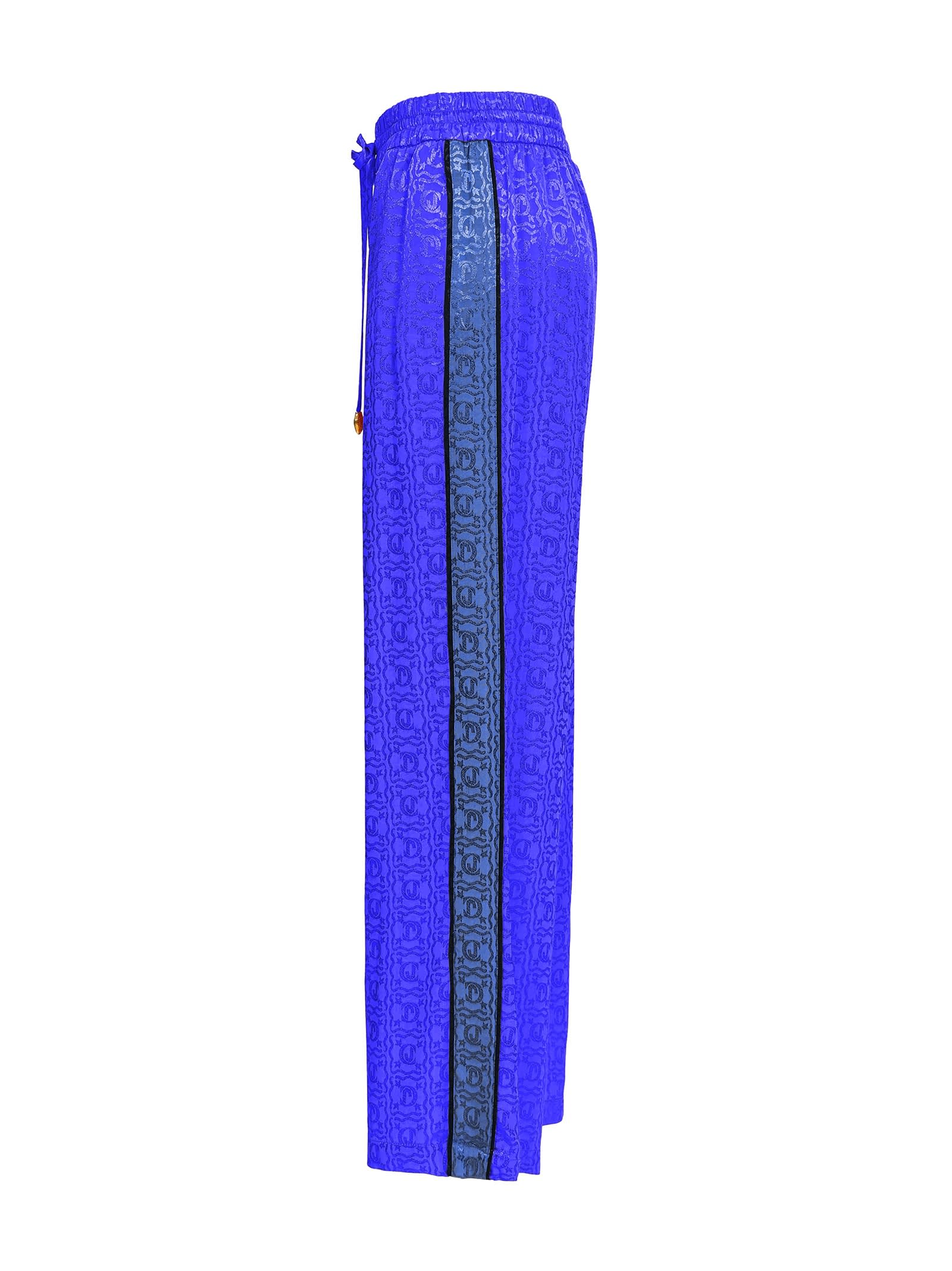Shop Just Cavalli Blue Casual Trousers