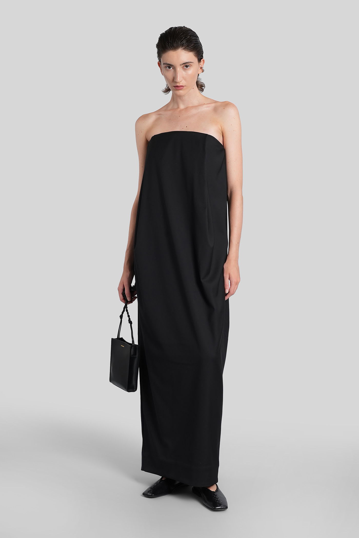 Entire Studios Bob Dress In Black Rayon In Black