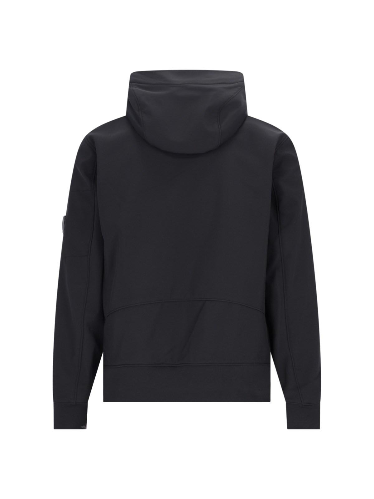 Shop C.p. Company Technical Hooded Jacket Shell-r In Black