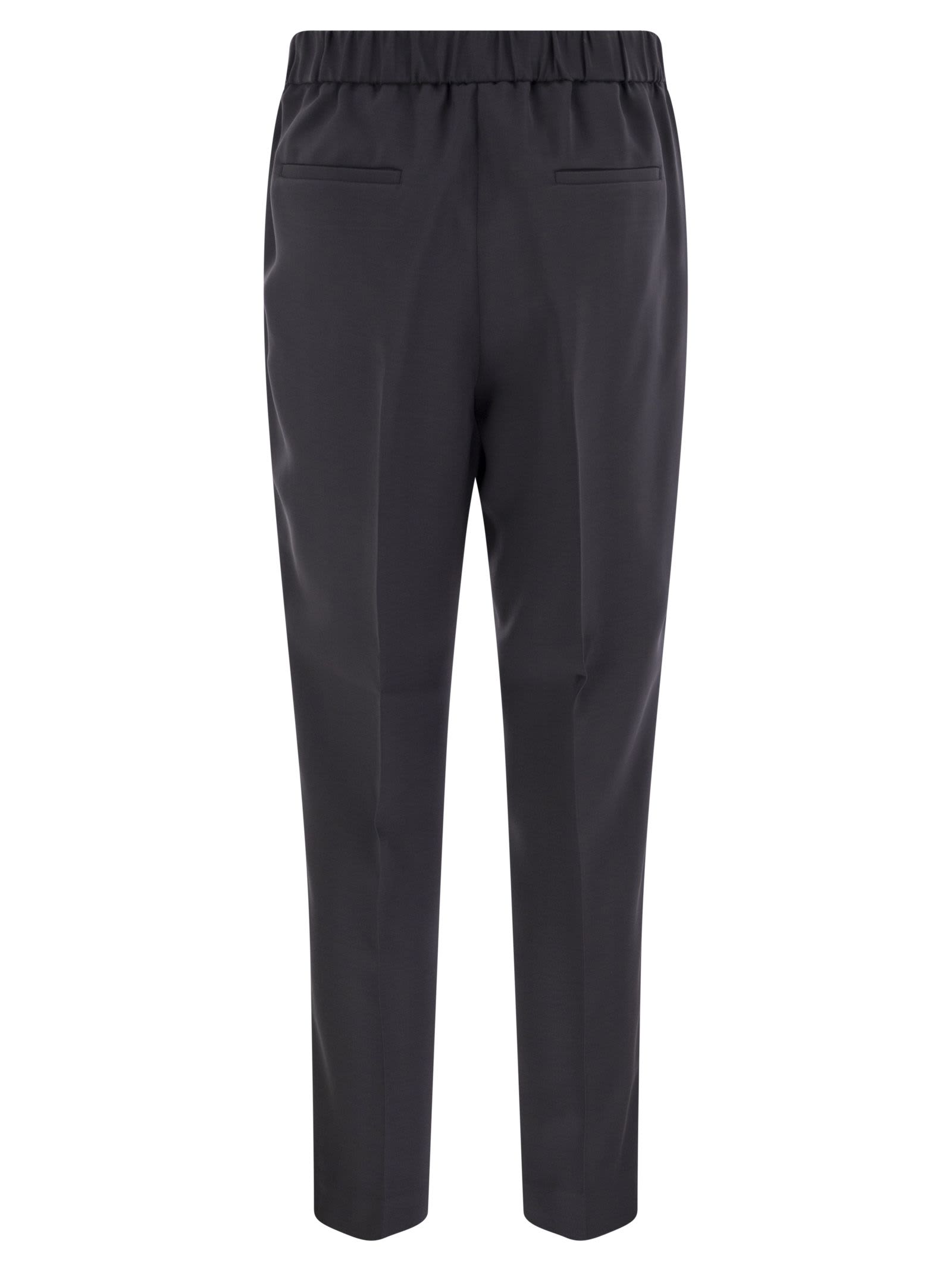 Peserico Soft Pants Made Of Stretch Viscose Technical Canvas