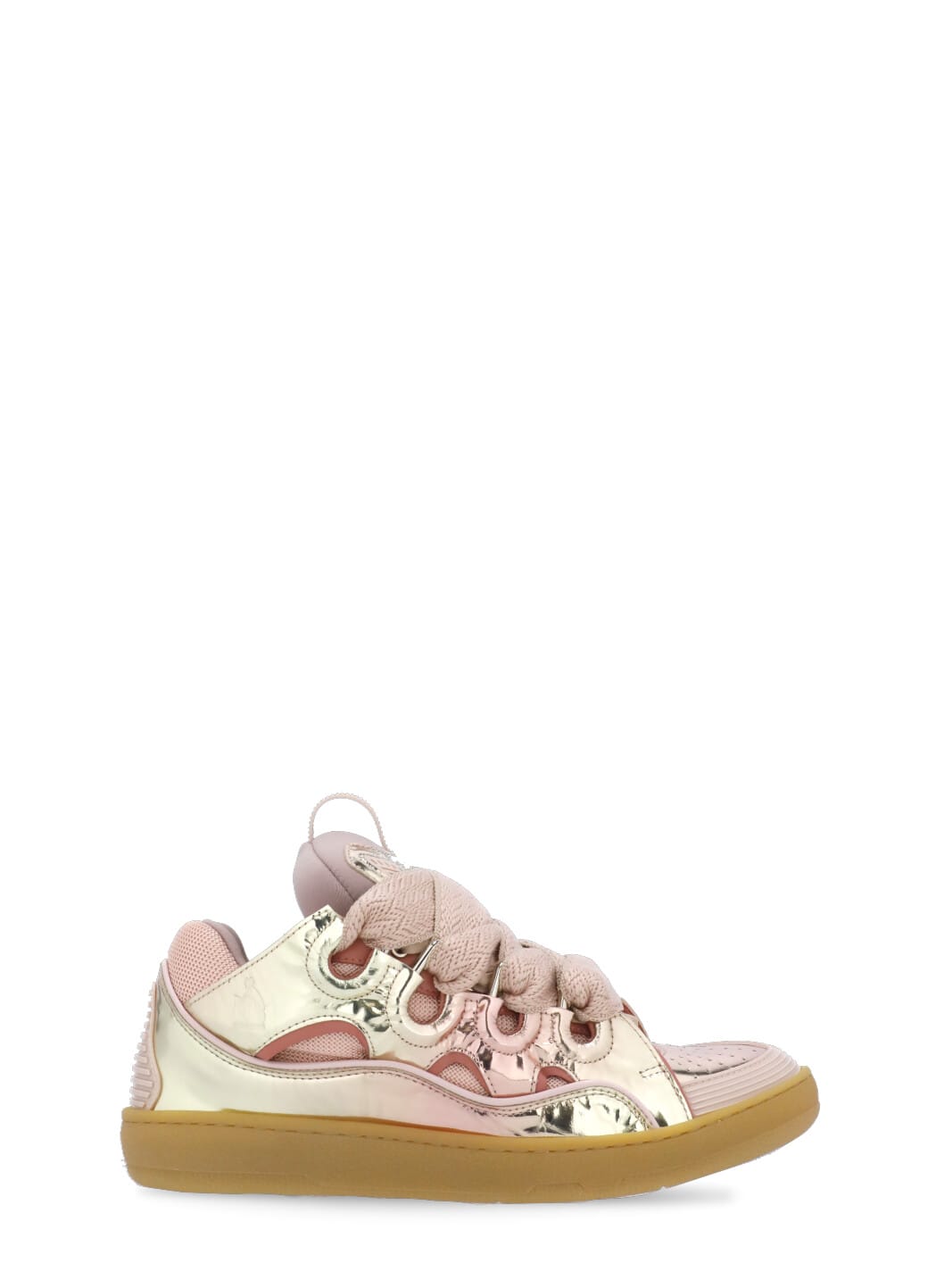 Curb Sneakers In Rose-pink Leather