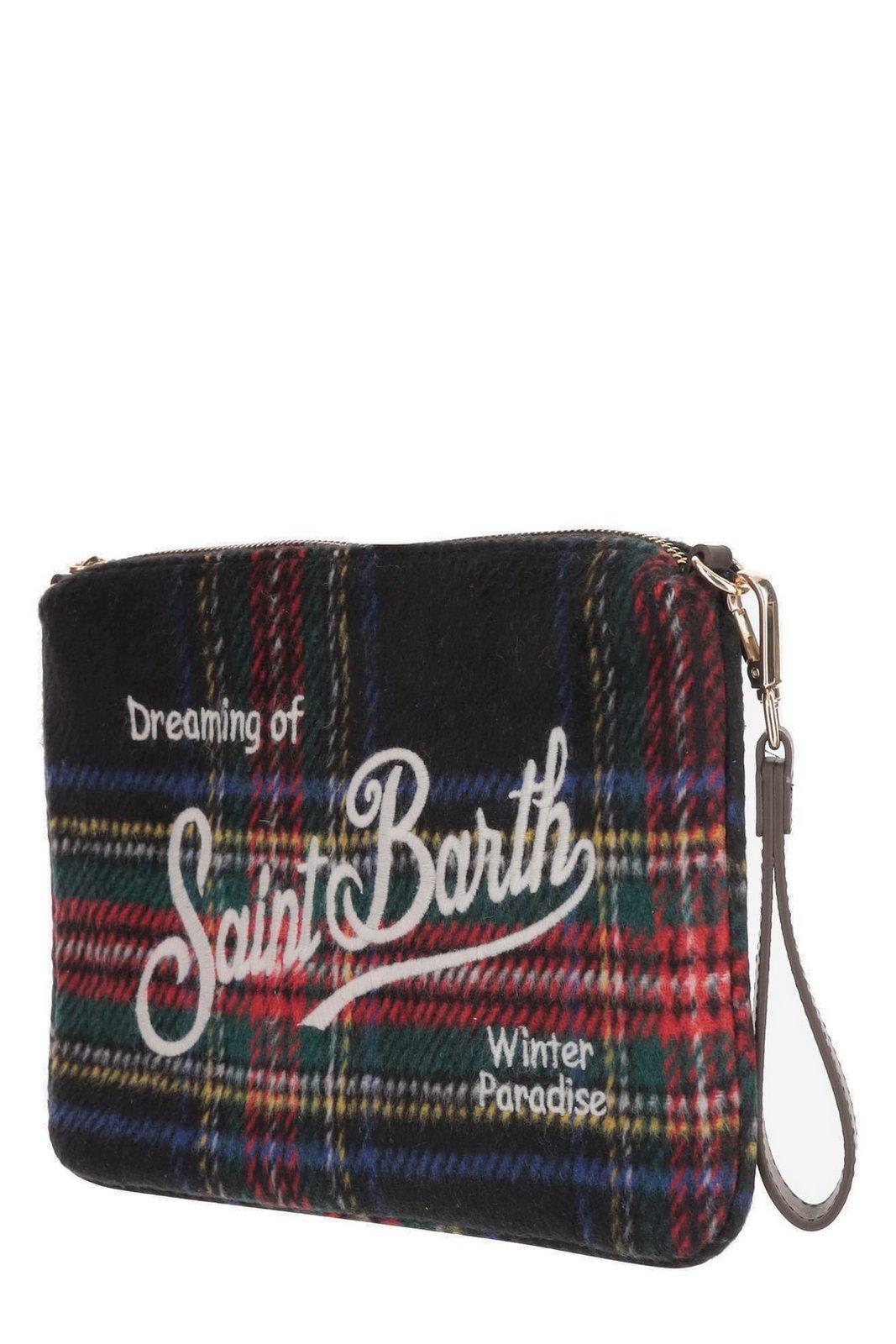 MC2 SAINT BARTH PARISIENNE CHECK PATTERN CLUTCH BAG
