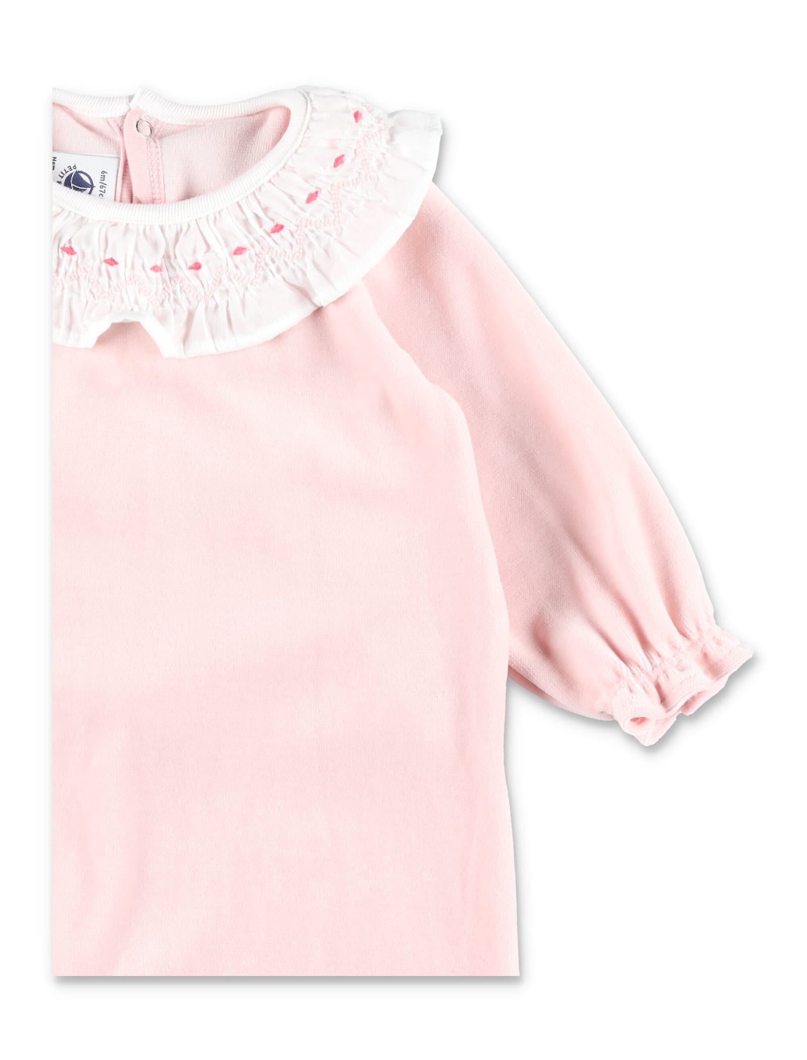 Petit Bateau Kid - Velour Pyjama Suit In Pink