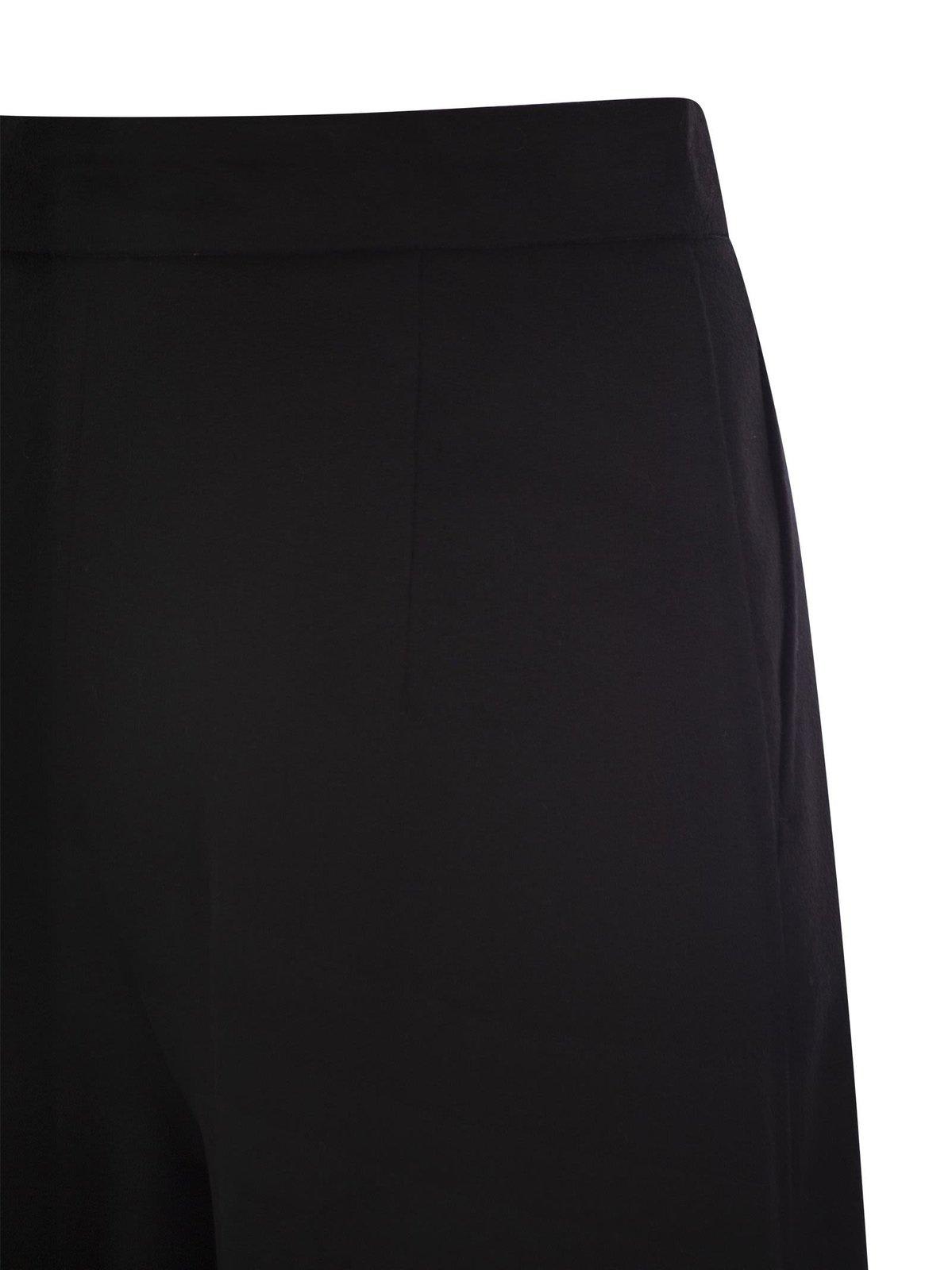 Shop Max Mara High Waist Wide Leg Trousers In Nero