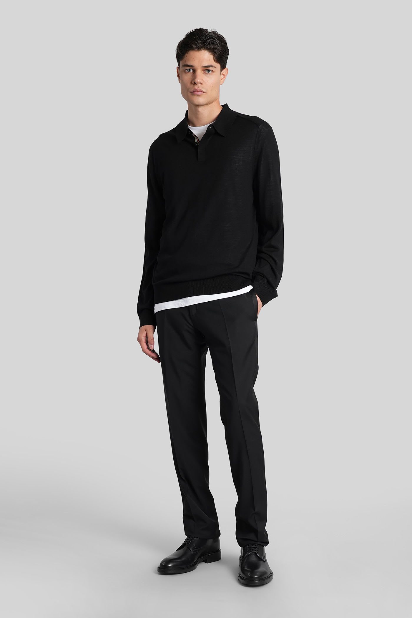 Paul Smith Polo In Black Wool In Black