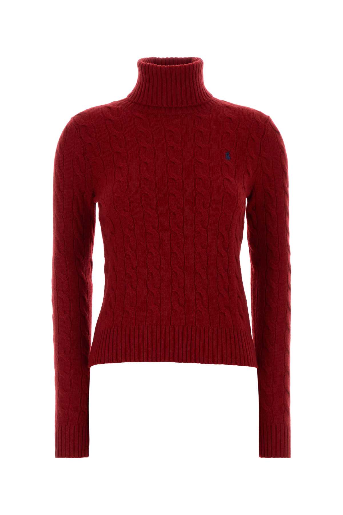 Ralph Lauren Leather Sweaters In Red