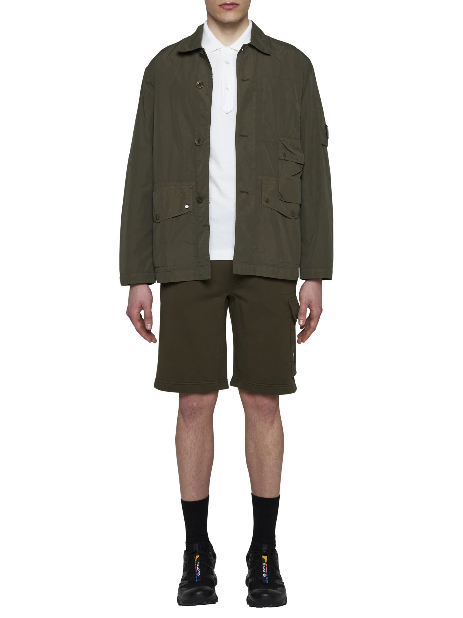 Shop C.p. Company Jacket In Ivy Green