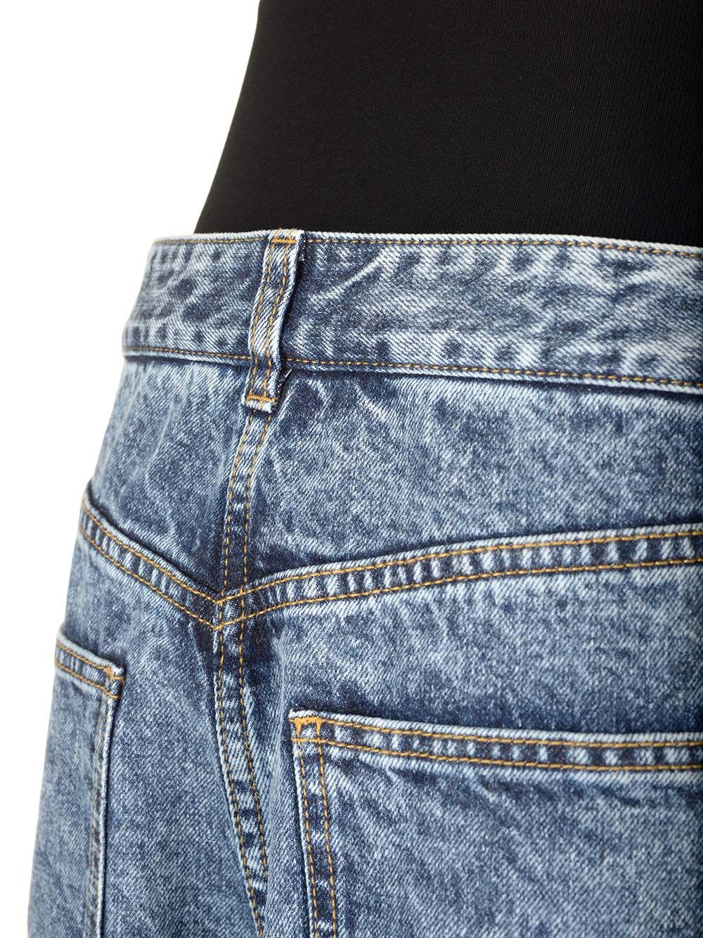 Shop Alaïa Knit Band Jeans In Blue