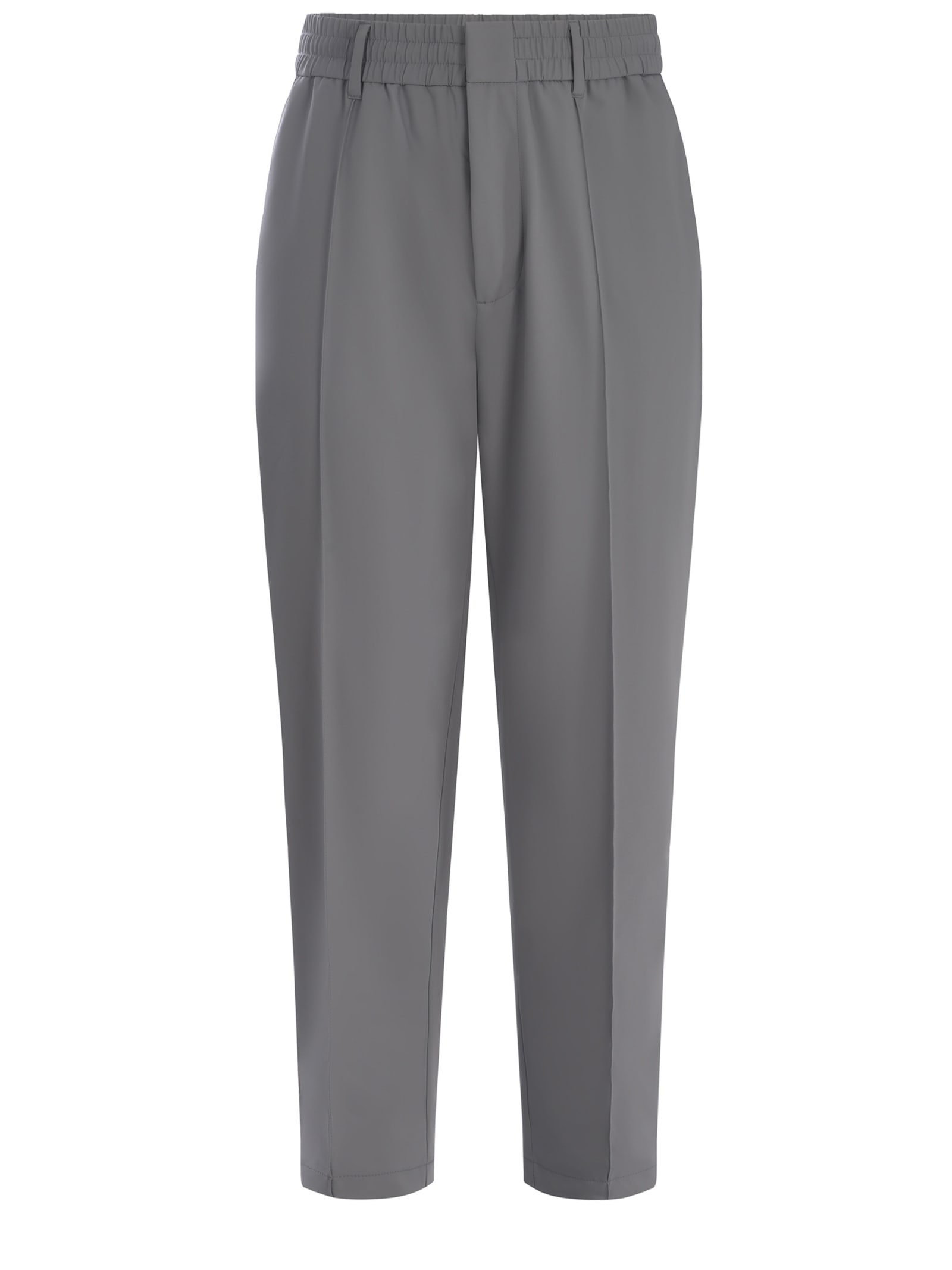 Shop Emporio Armani Trousers  Made Of Nylon In Grey