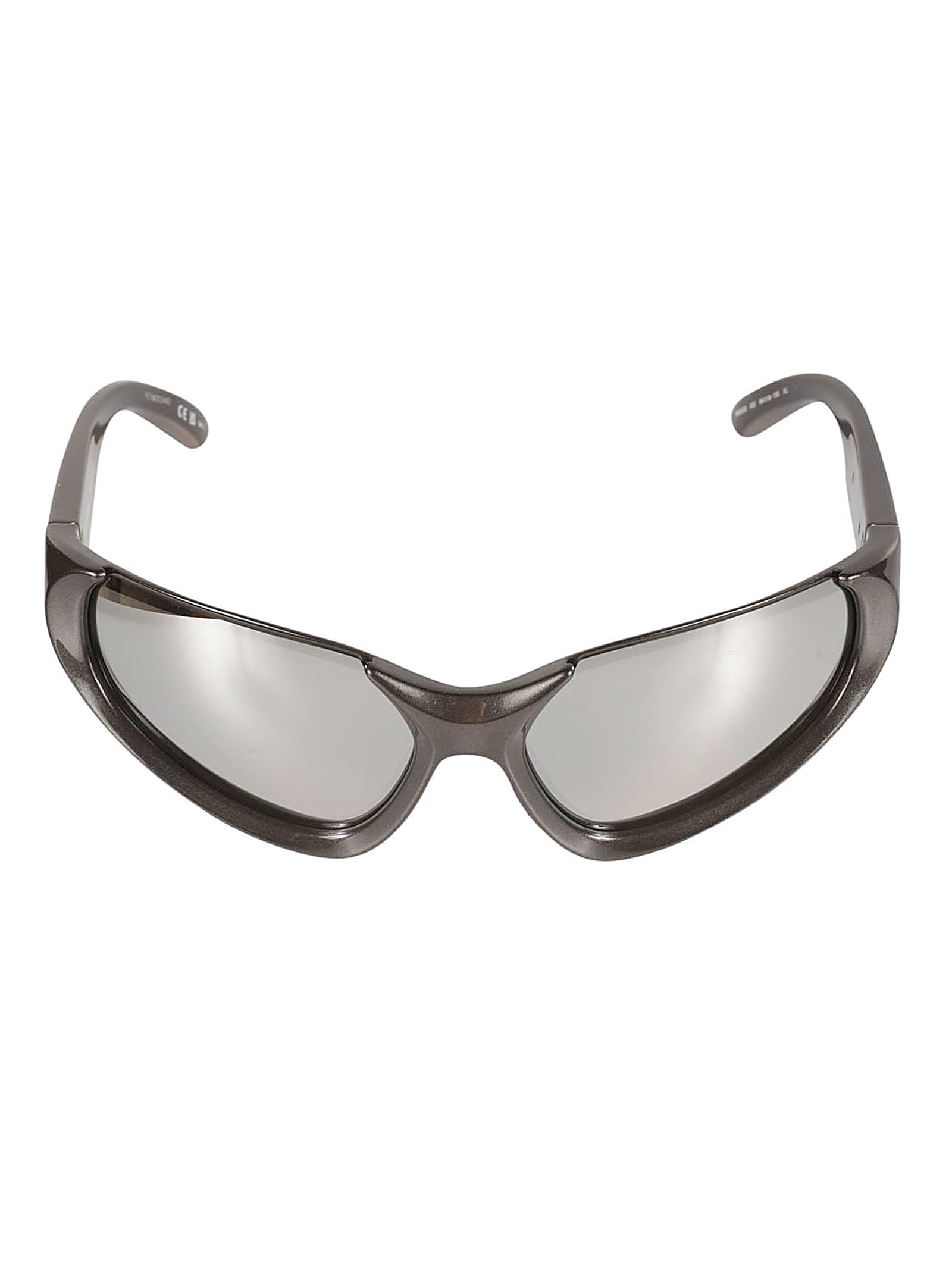 Balenciaga Logo Sided Iconic Sunglasses In Silver