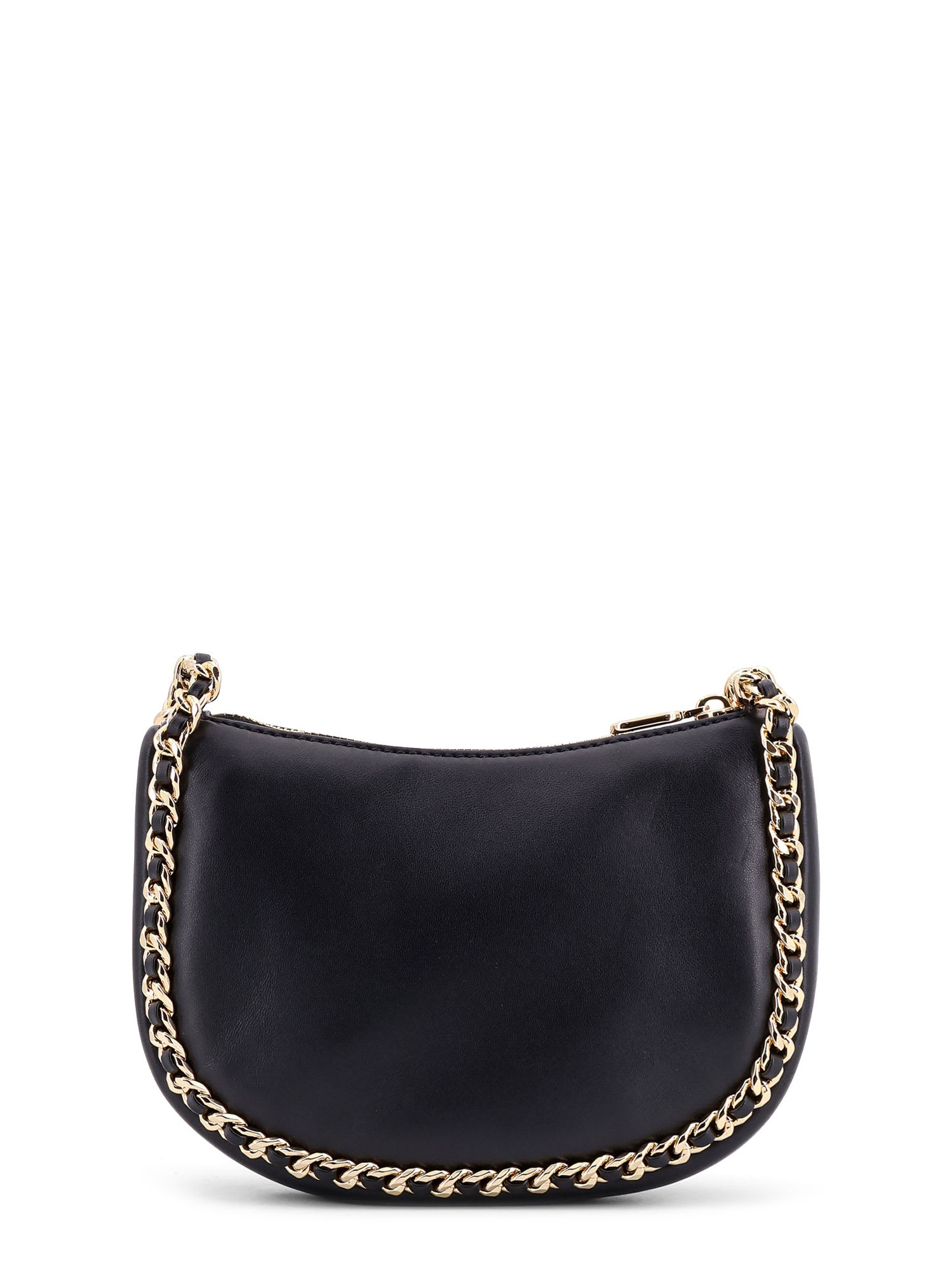 Michael Kors Kendall Leather Shoulder Bag With Frontal Monogram In Black