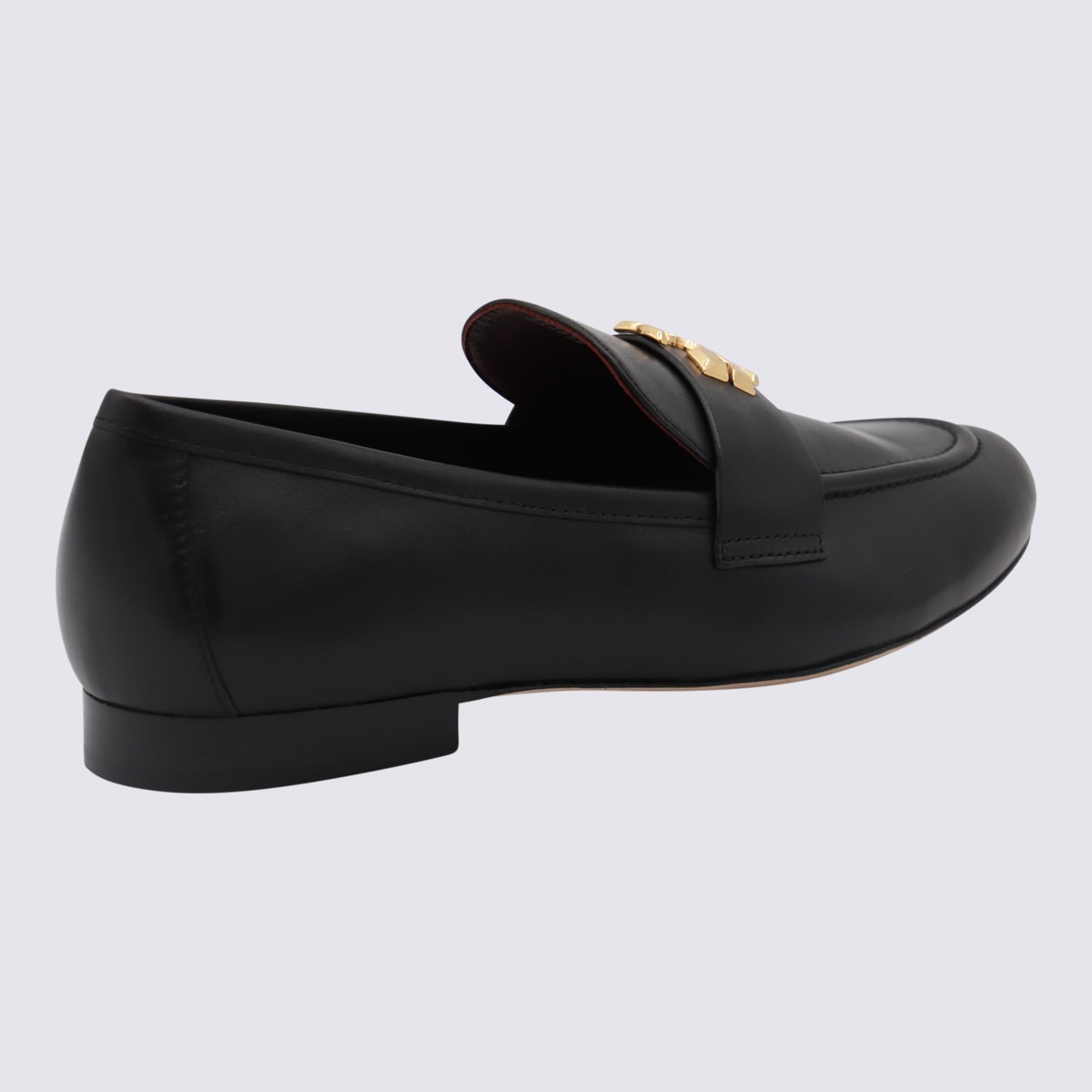 Shop Tory Burch Black Leather Loafers