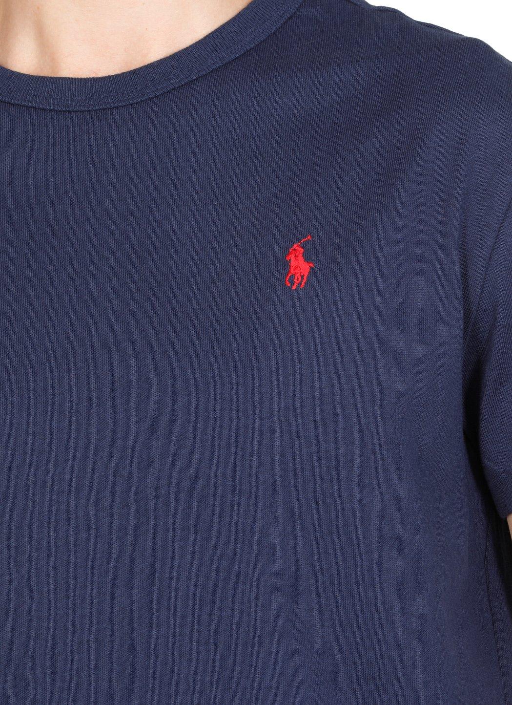 Polo Ralph Lauren Logo Detail Cotton T-shirt In Newportnavy
