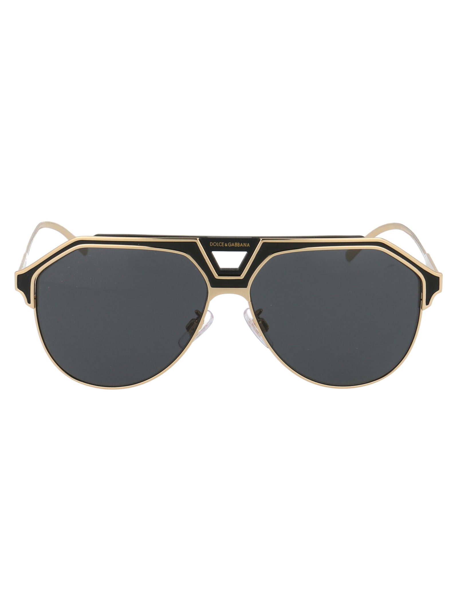Dolce &amp; Gabbana Eyewear 0dg2257 Sunglasses In 133487 Gold/matte Black