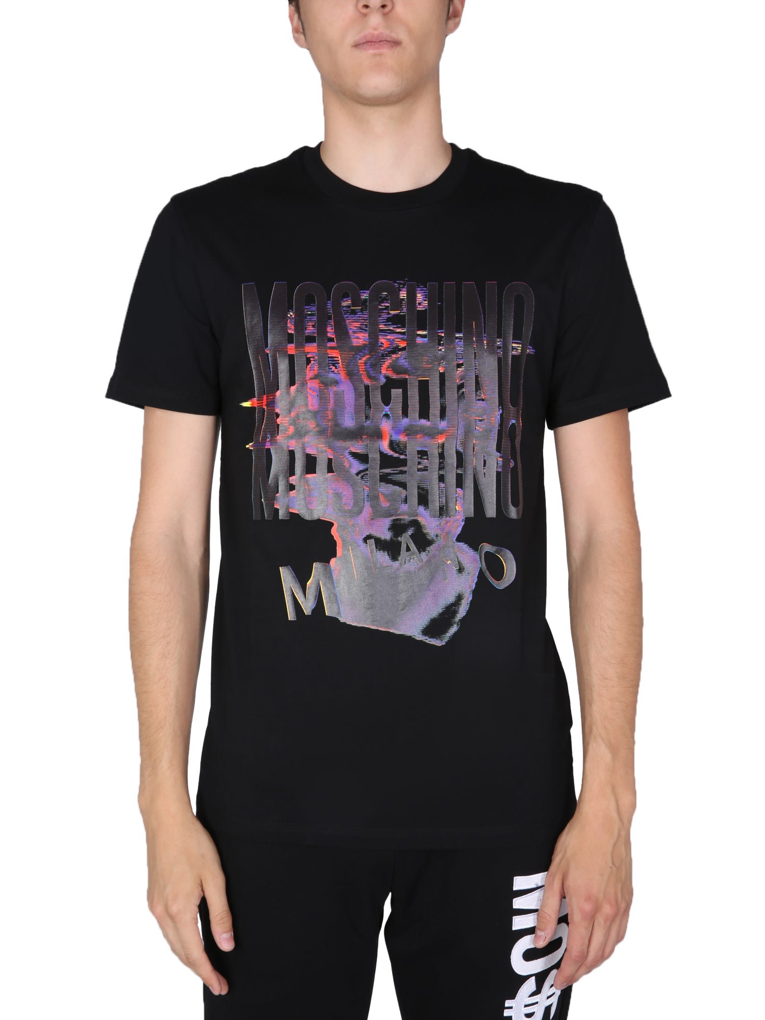 Moschino Glitch Effect Graphic T-shirt