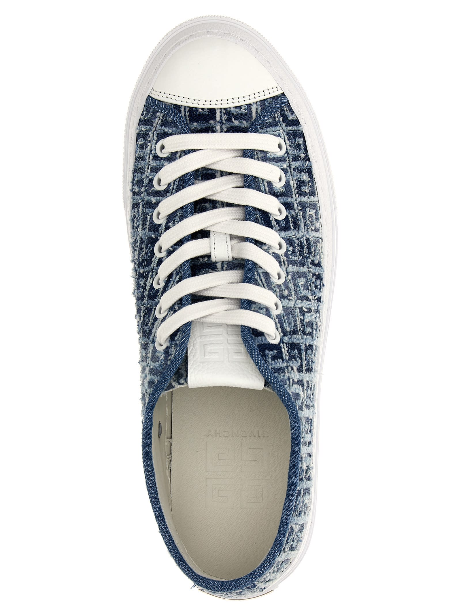Shop Givenchy City Low Sneakers In Blue