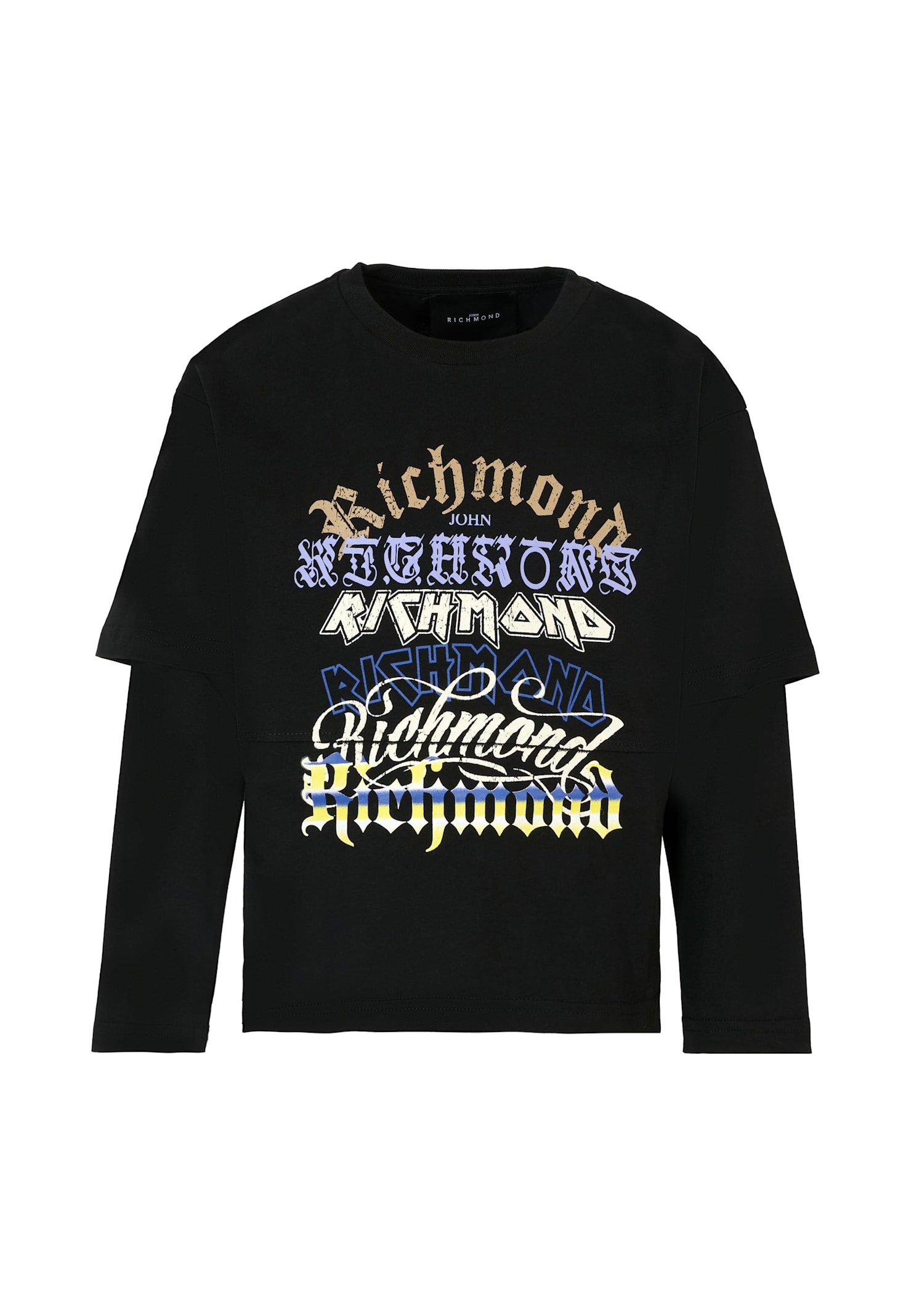 Richmond Kids' Black T-shirt For Boy With Logo