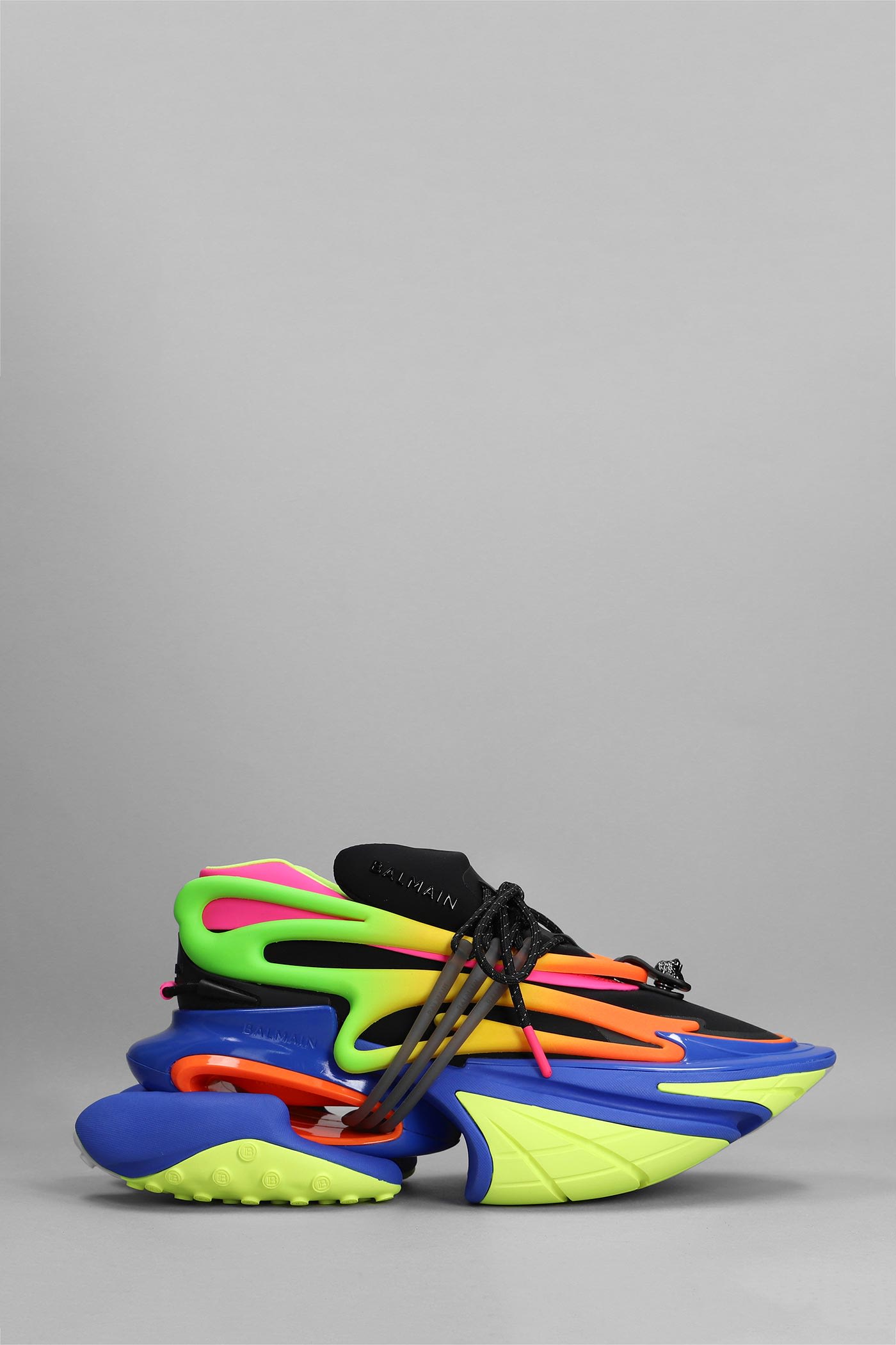 Balmain Unicorn Sneakers In Multicolor Polyamide
