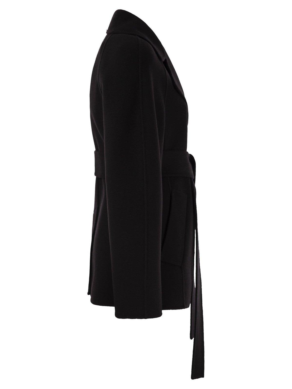 Shop Sportmax Double-breasted Belted Coat