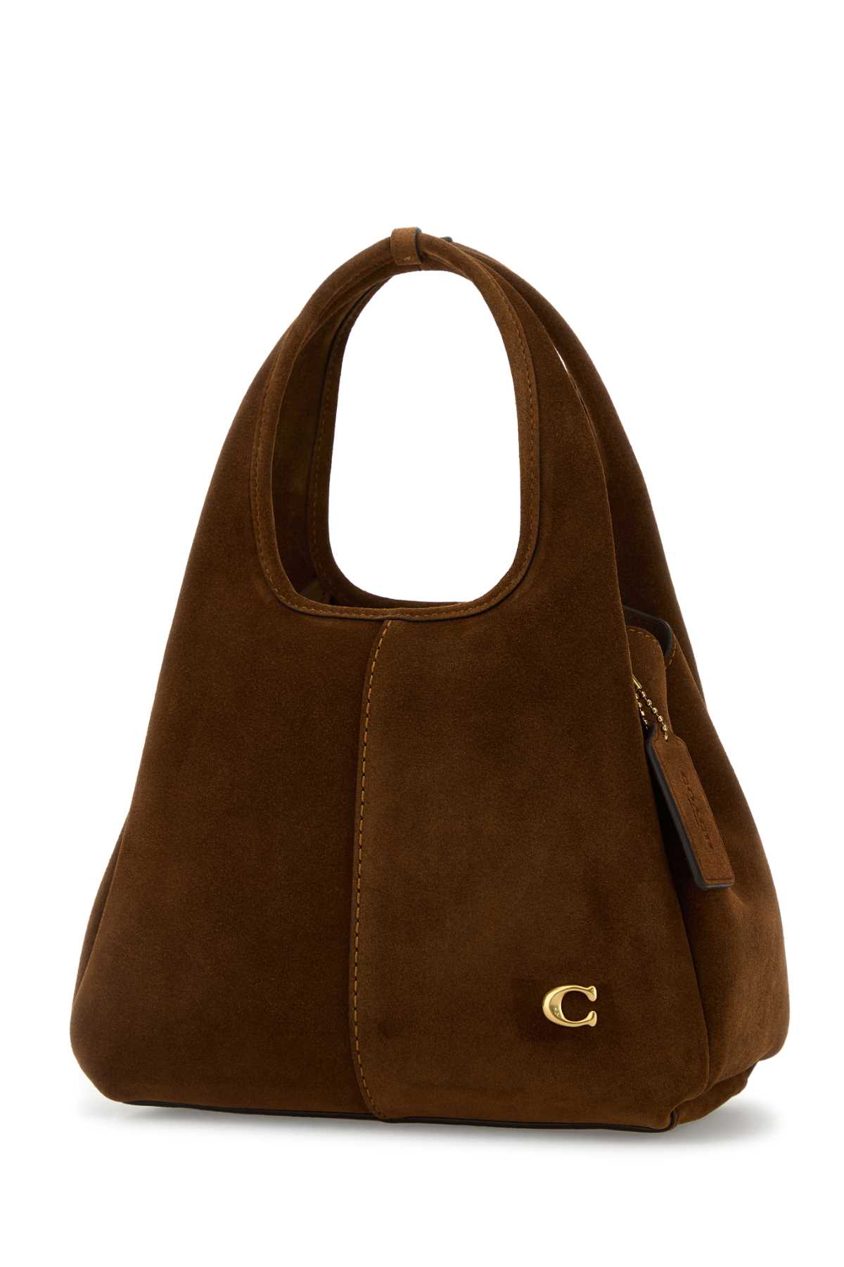 Coach Caramel Suede Handbag In Brown