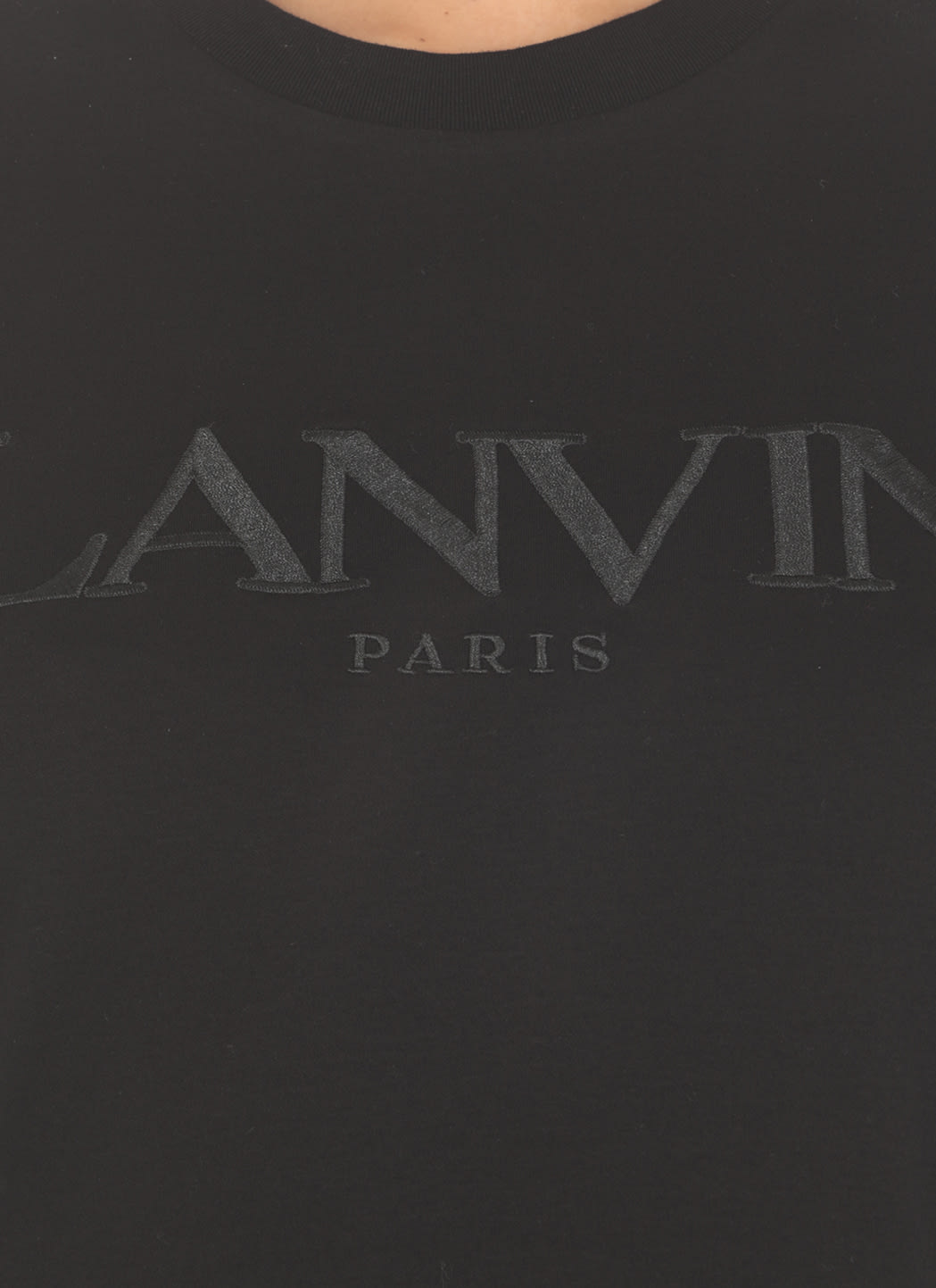 Shop Lanvin Cotton Logoed T-shirt In Black