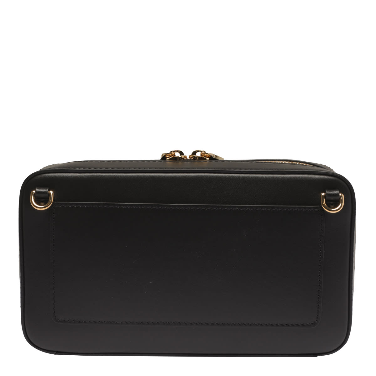 Dolce & Gabbana Dg Logo Leather Camera Bag In Black