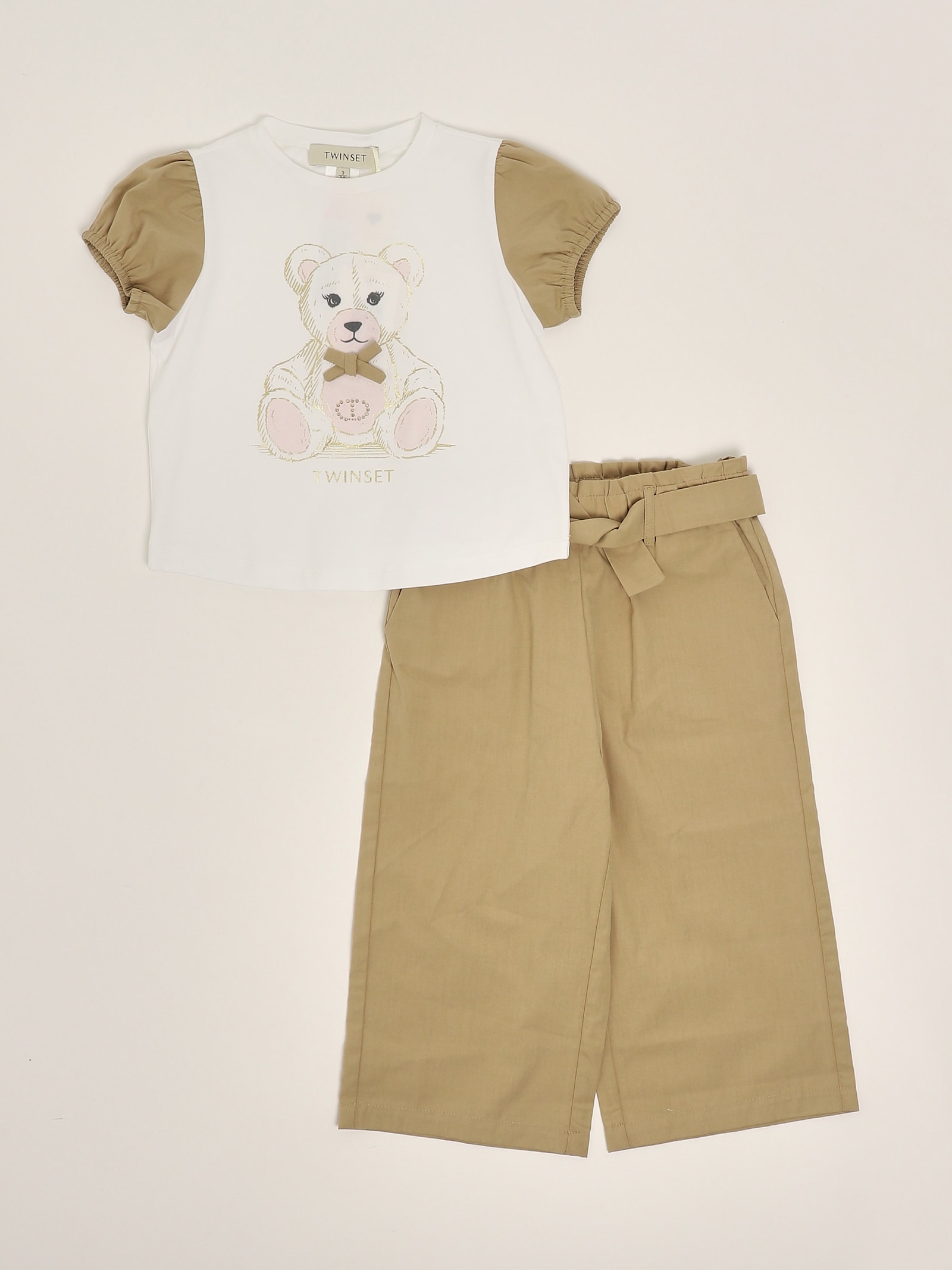 Twinset T-shirt+trousers Suit In Brown