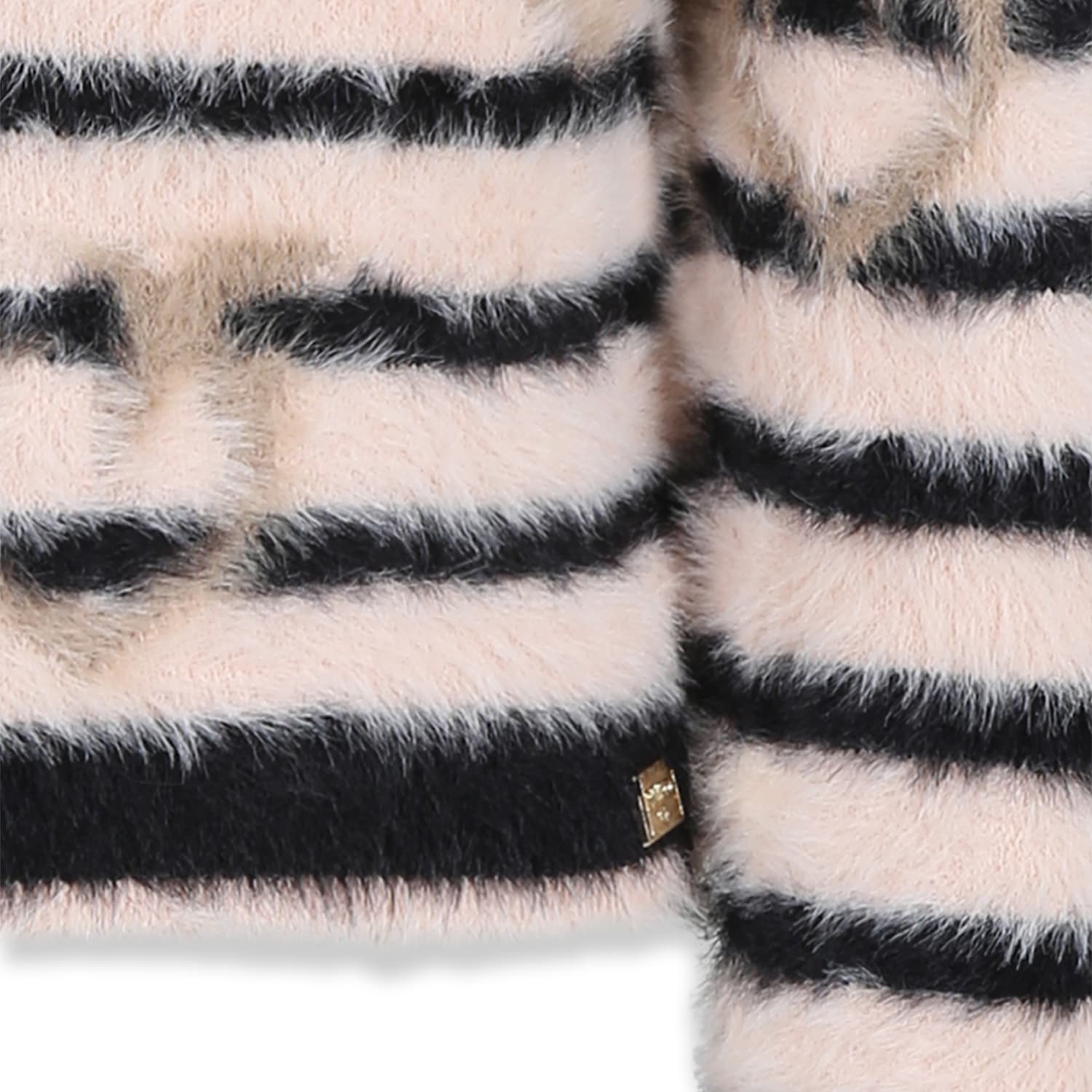 Pinko Pink Sweater For Girl With Logo In Multicolor