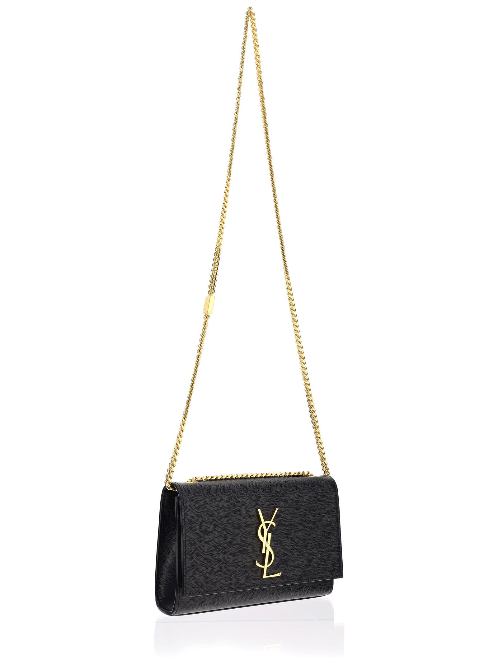 Shop Saint Laurent New S Kate Shoulder Bag In Black