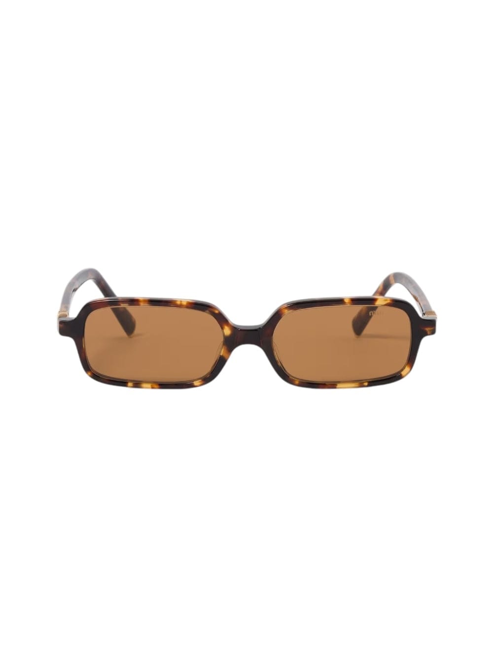 Miu Miu Rectangular-frame Tortoiseshell Acetate Sunglasses In Brown
