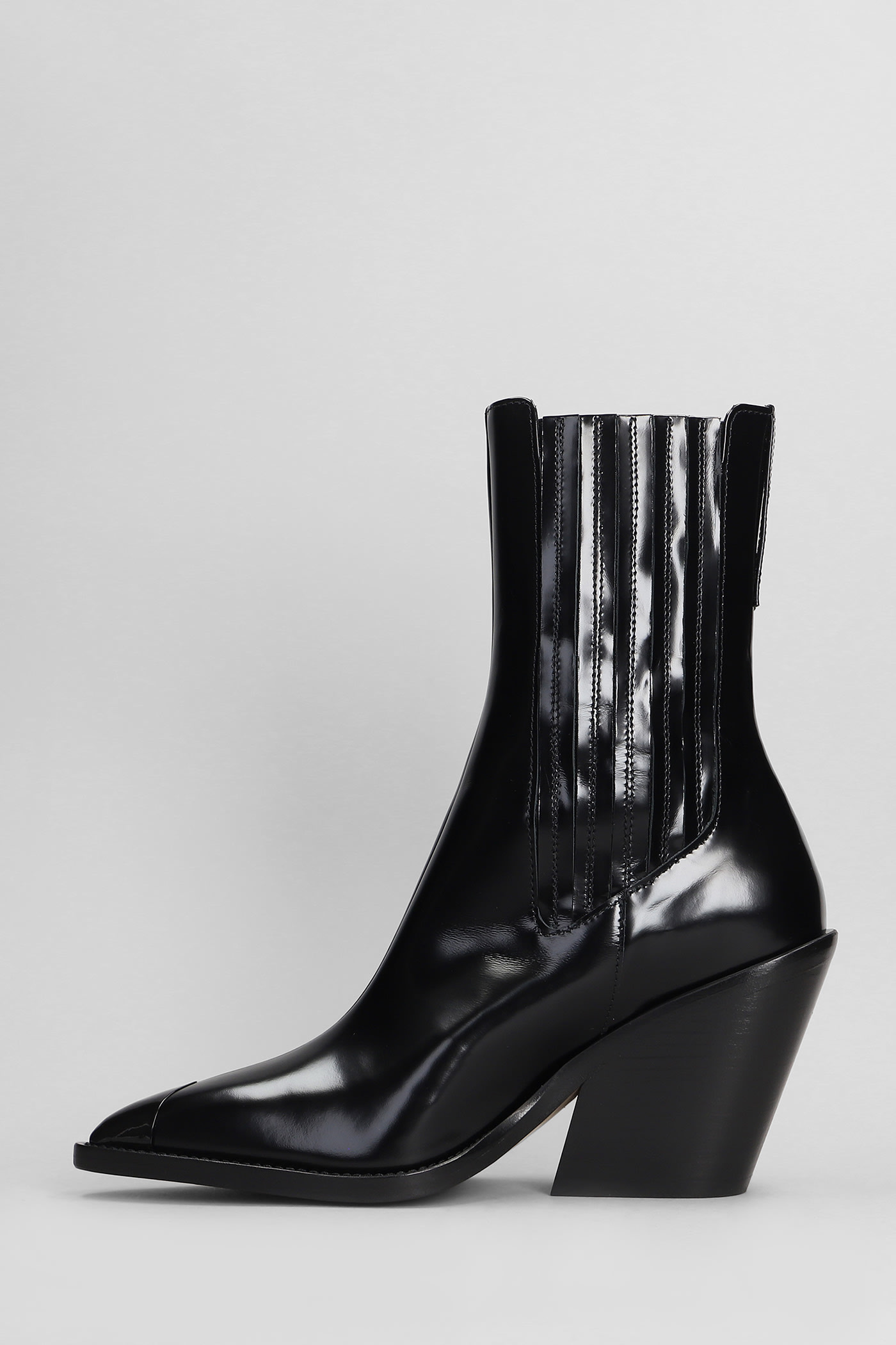 Shop Iro Mazola High Heels Ankle Boots In Black Leather