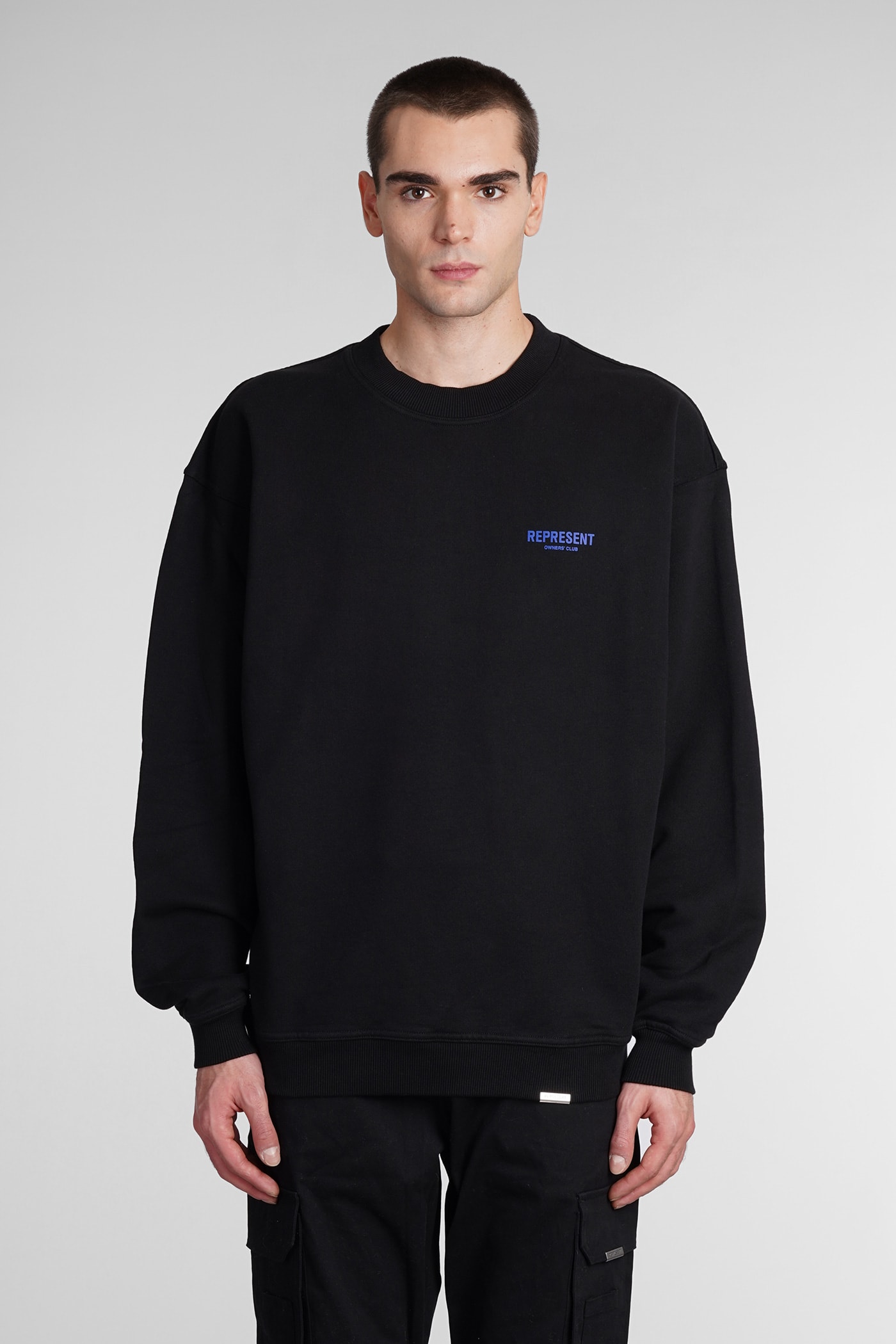 Sweatshirt In Black Cotton