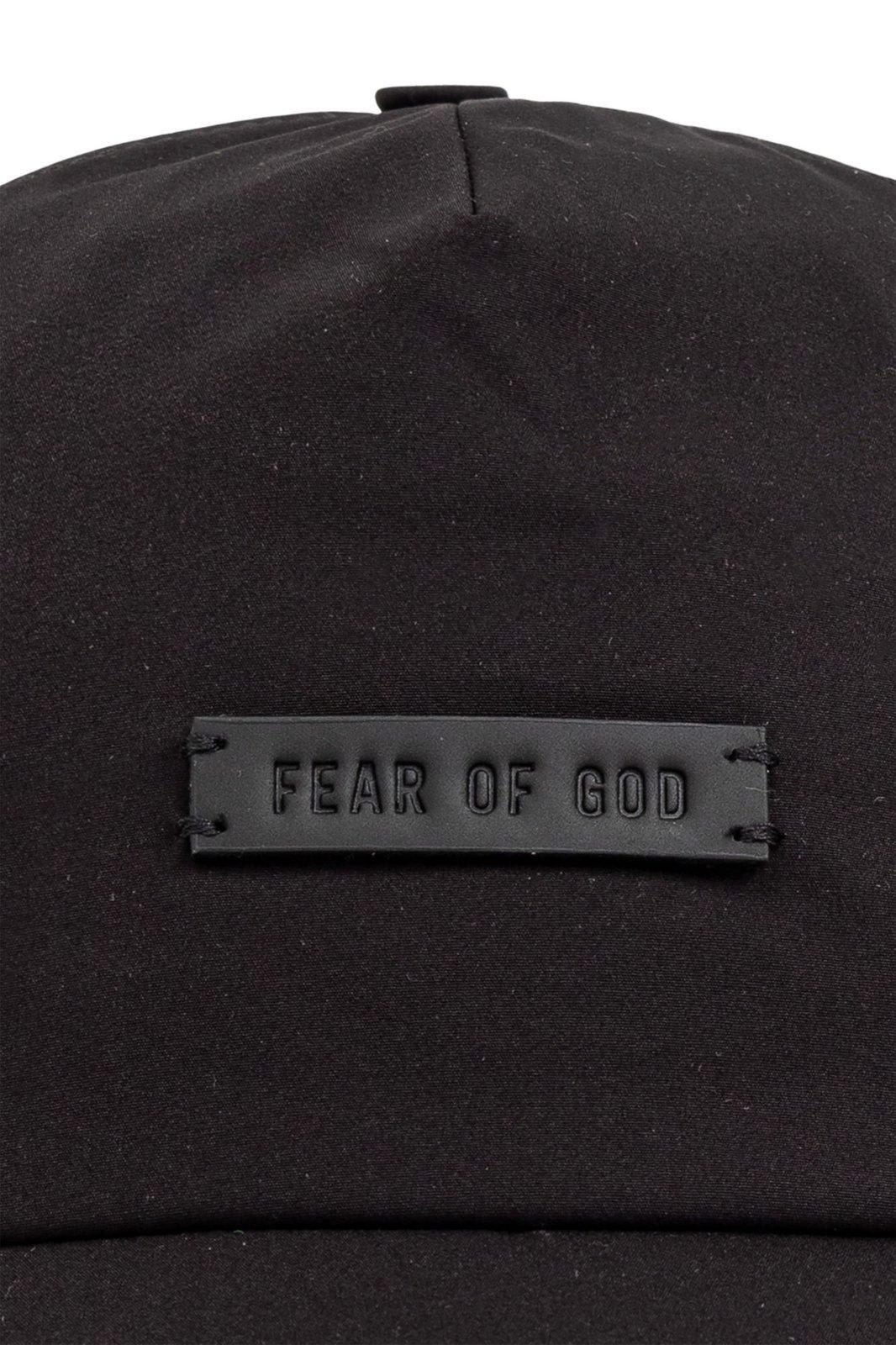 Shop Fear Of God Logo Patch Cap In Black