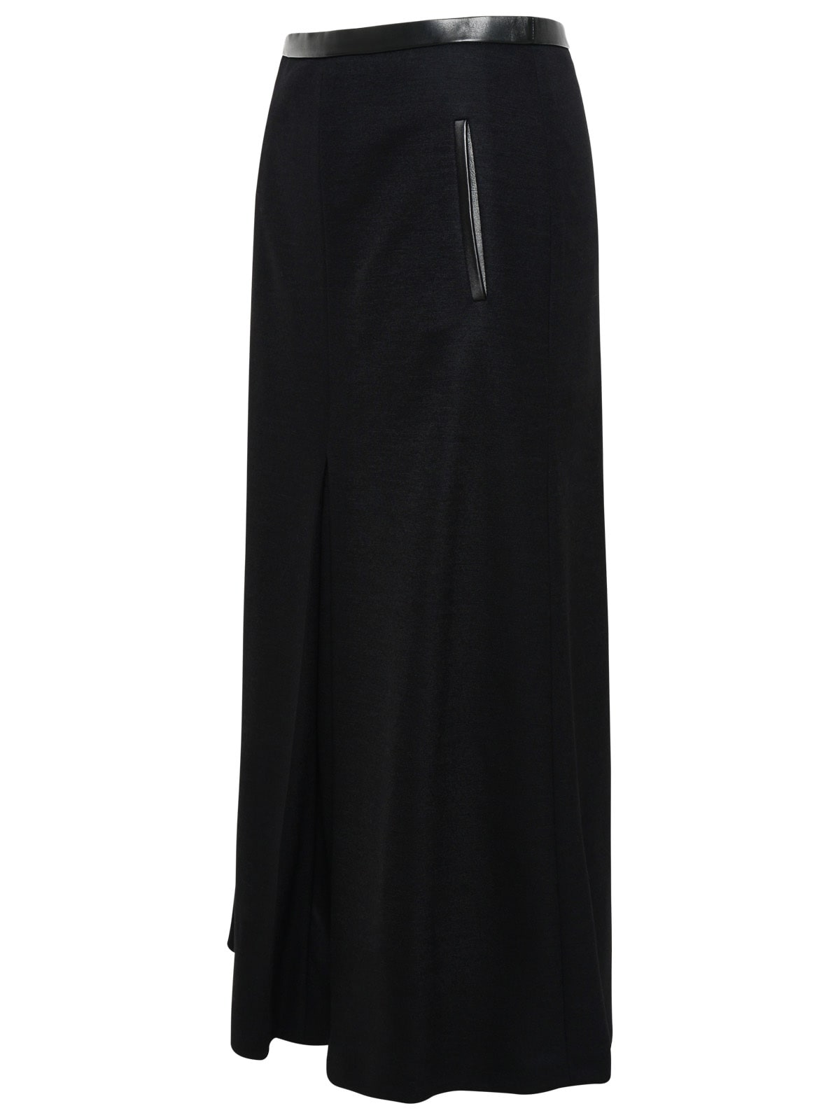 Shop Saint Laurent Black Wool Skirt